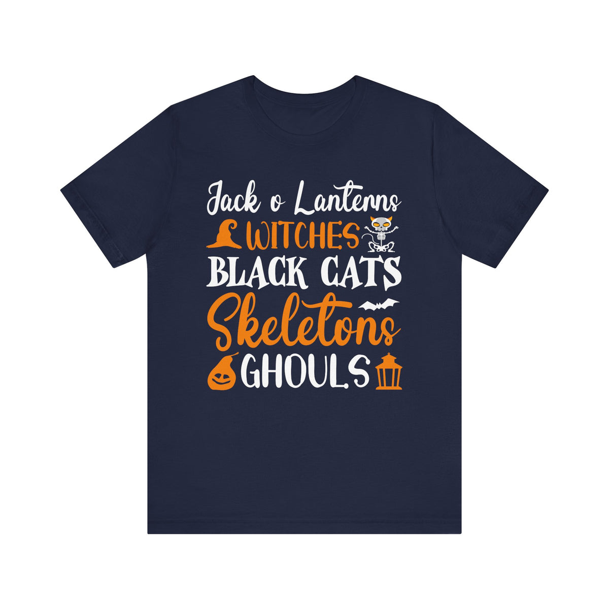 Jack O Lanterns Witches Black Cats Skeletons Ghouls T-Shirt