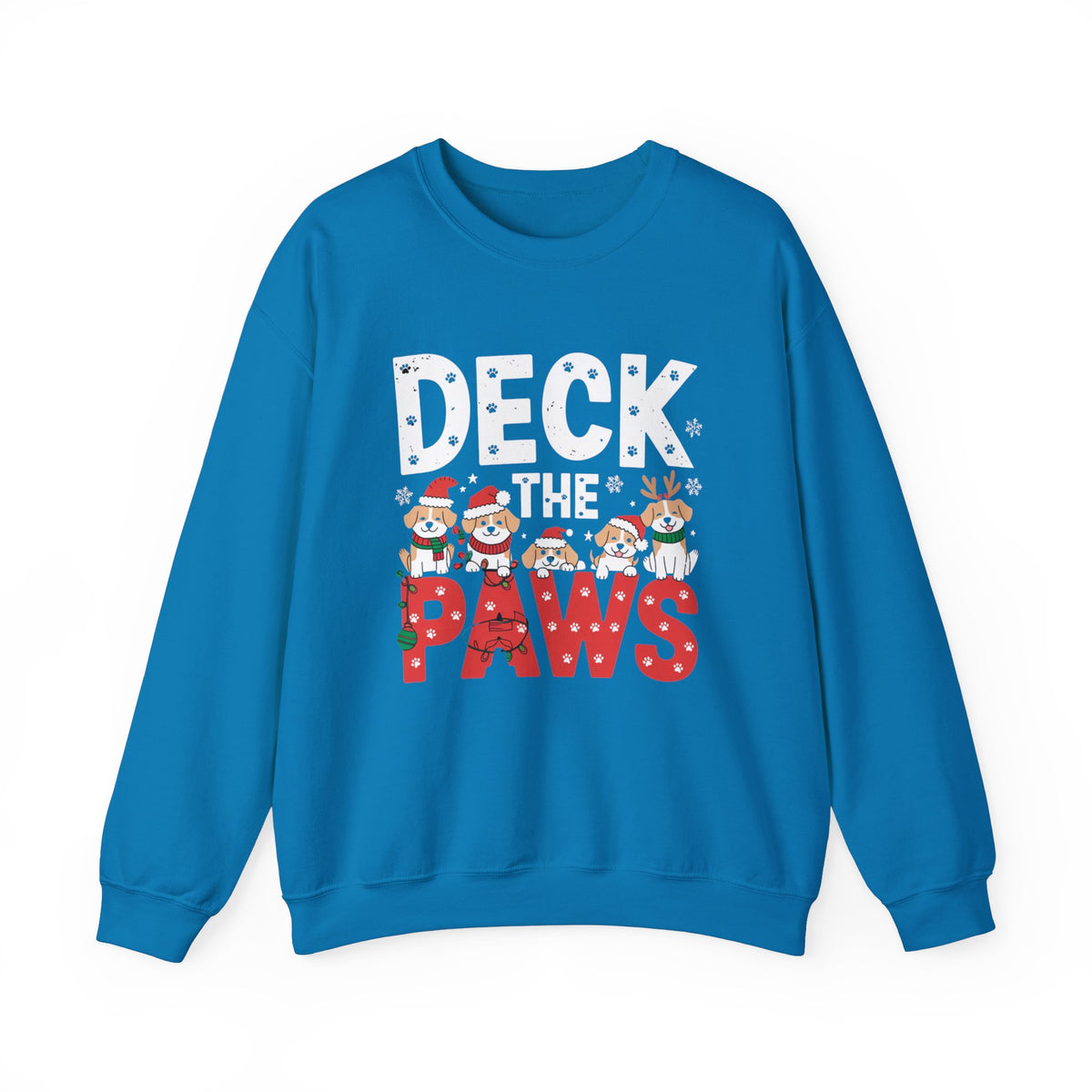 Deck The Paws Christmas Sweatshirt, Fun Women's Holiday Sweatshirt, Trendy Christmas Pullover, Cute Pet Lover Sweater, Festive Winter Sweatshirt