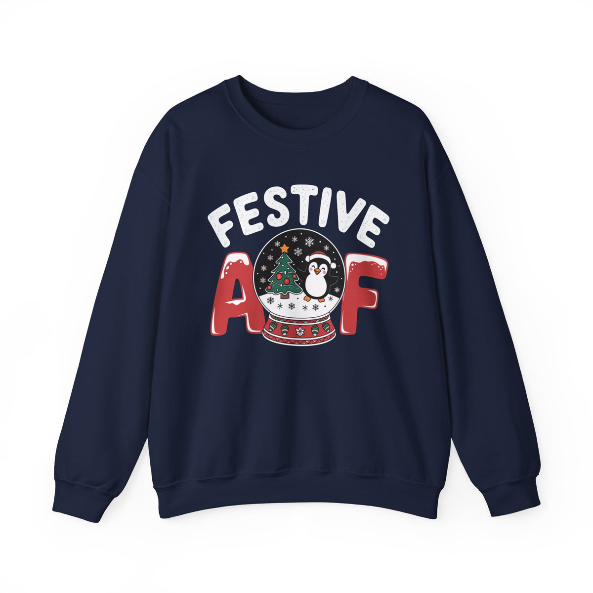 Festive AF Christmas Sweatshirt, Funny Women's Holiday Sweatshirt, Trendy Christmas Sweater, Cute Holiday Pullover, Fun Christmas Party Sweatshirt