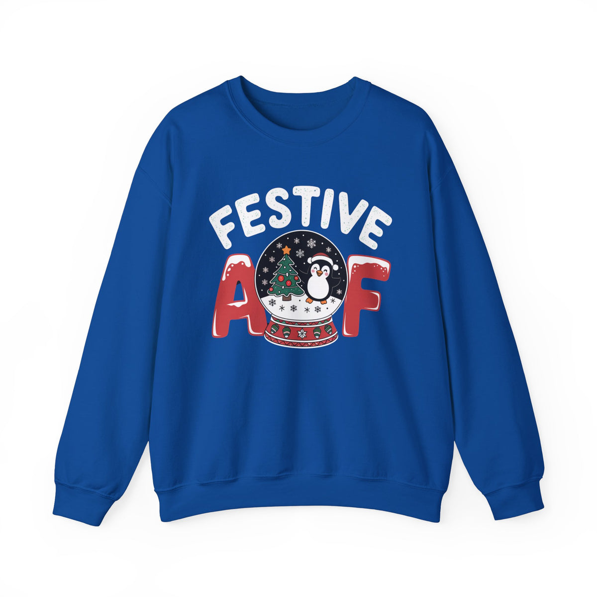 Festive AF Christmas Sweatshirt, Funny Women's Holiday Sweatshirt, Trendy Christmas Sweater, Cute Holiday Pullover, Fun Christmas Party Sweatshirt