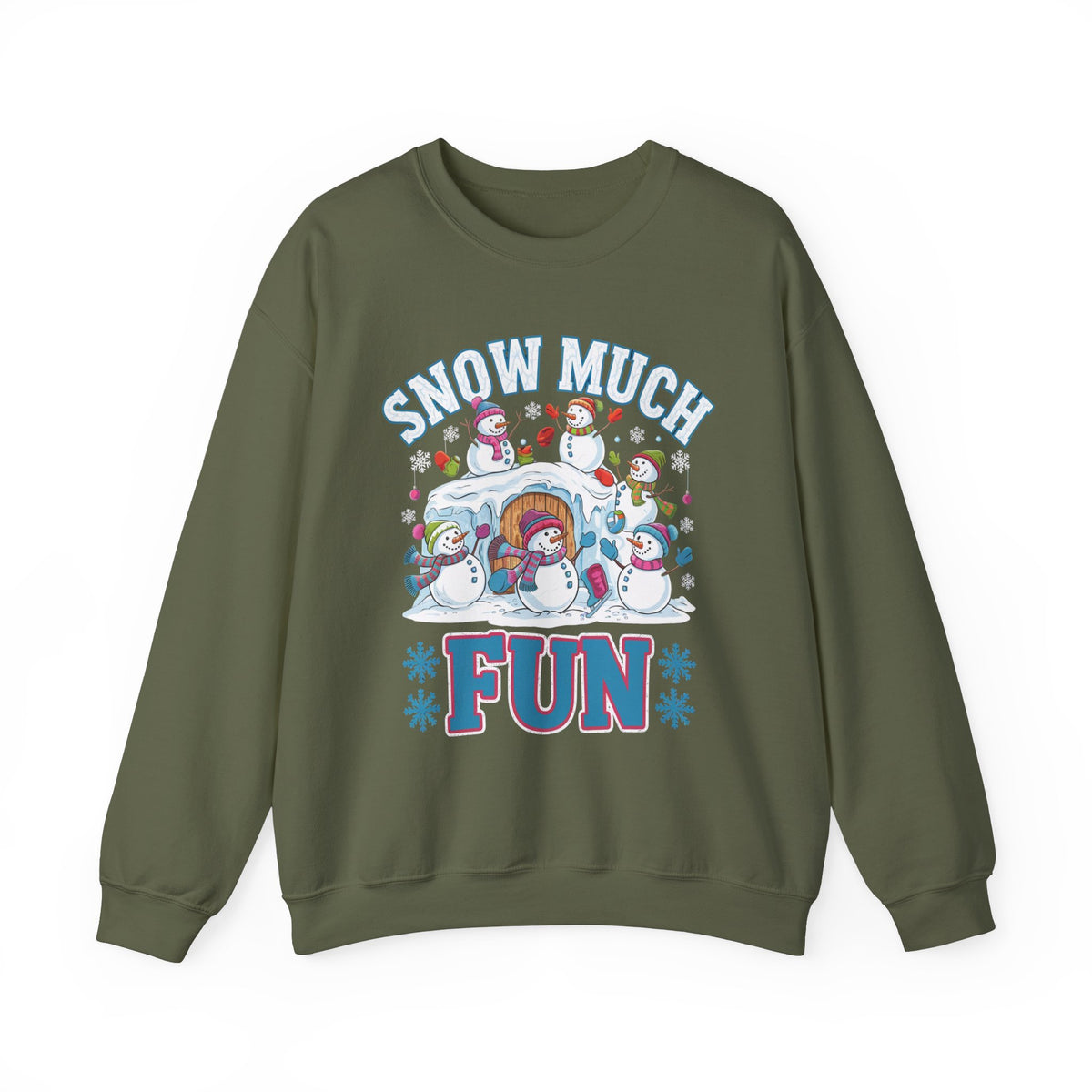 Snow Much Fun Christmas Sweatshirt, Cute Women's Holiday Sweatshirt, Trendy Winter Pullover, Fun Christmas Sweater, Cozy Snow Day Sweatshirt