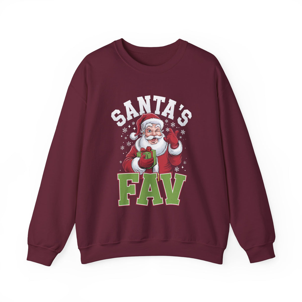 Santa's FAV Christmas Sweatshirt, Fun Women's Holiday Sweatshirt, Trendy Santa Pullover, Cute Christmas Sweater, Festive Winter Sweatshirt