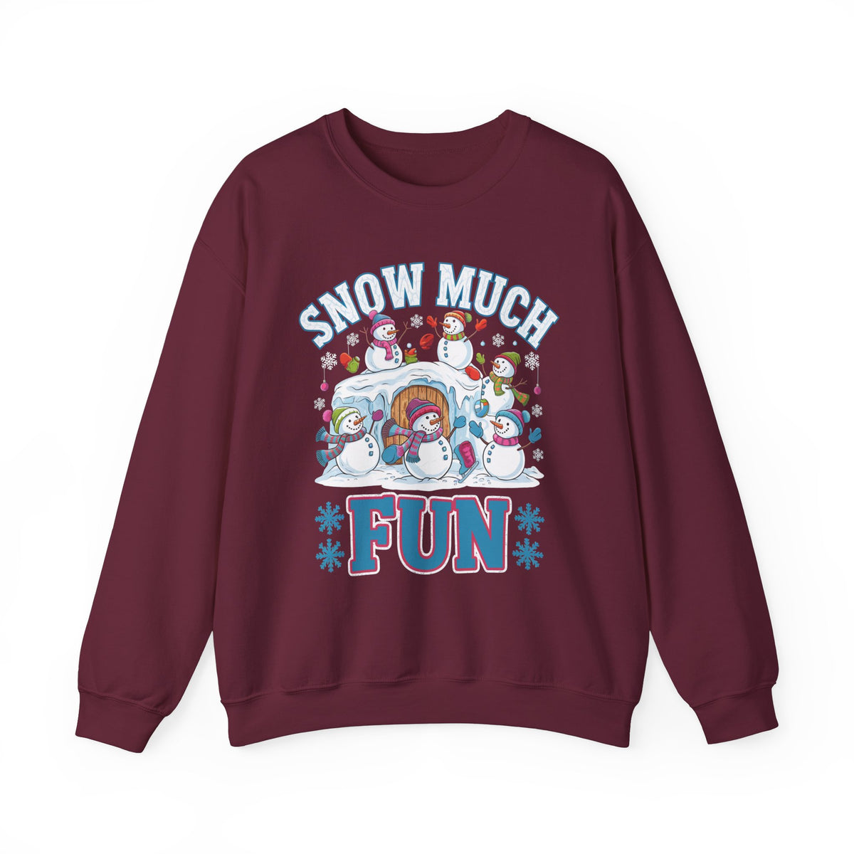 Snow Much Fun Christmas Sweatshirt, Cute Women's Holiday Sweatshirt, Trendy Winter Pullover, Fun Christmas Sweater, Cozy Snow Day Sweatshirt