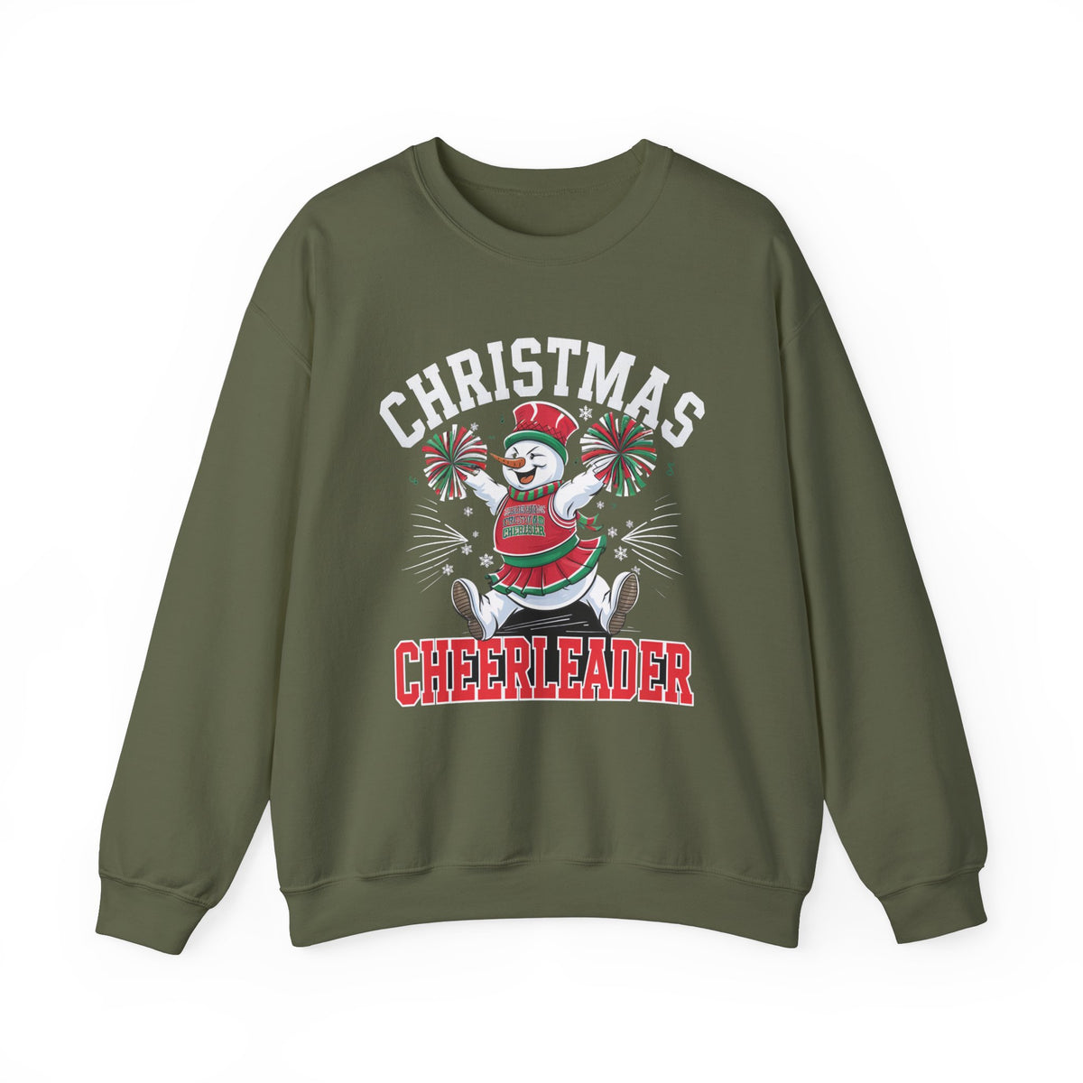 Christmas Cheerleader Sweatshirt, Fun Women's Holiday Sweatshirt, Trendy Christmas Pullover, Festive Winter Sweater, Cute Holiday Sweatshirt