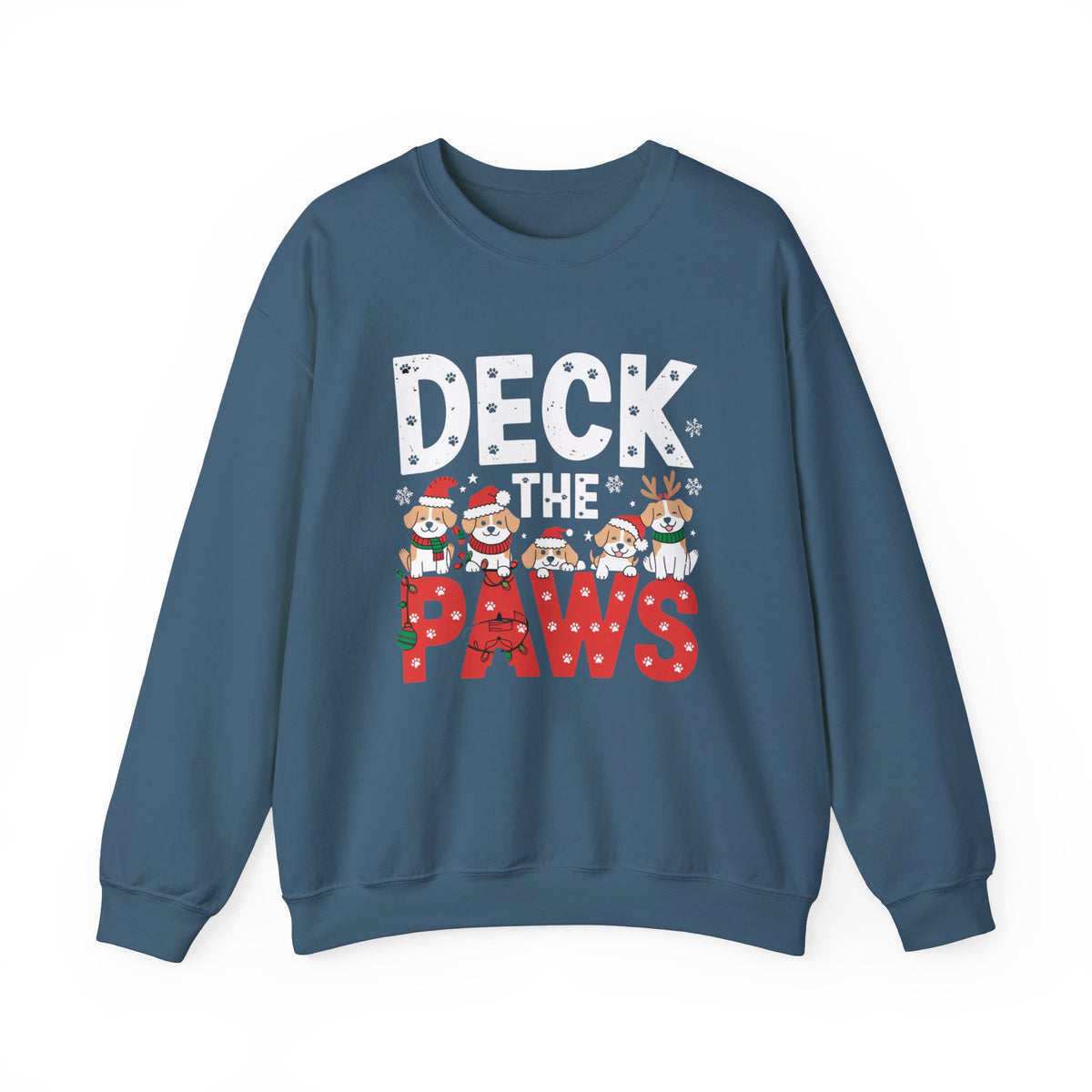 Deck The Paws Christmas Sweatshirt, Fun Women's Holiday Sweatshirt, Trendy Christmas Pullover, Cute Pet Lover Sweater, Festive Winter Sweatshirt