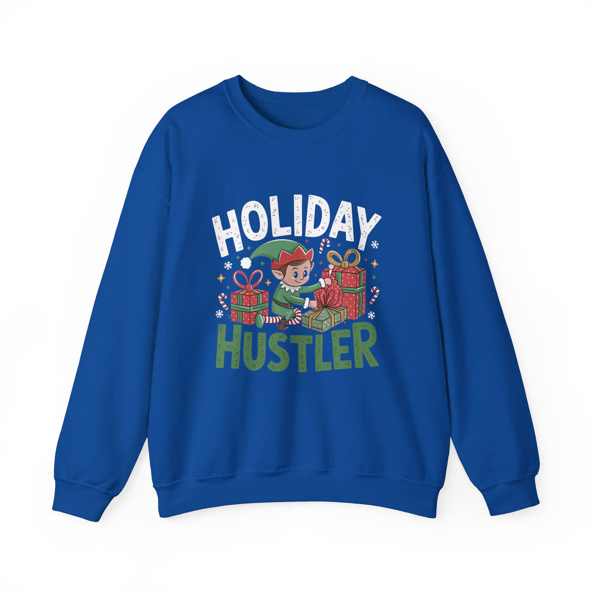 Holiday Hustler Christmas Sweatshirt, Fun Women's Holiday Sweatshirt, Trendy Christmas Pullover, Cute Winter Sweater, Festive Holiday Sweatshirt