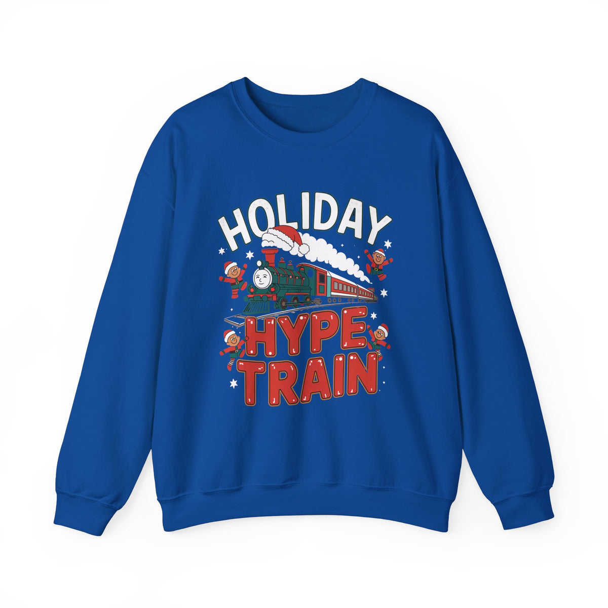 Holiday Hype Train Christmas Sweatshirt, Fun Women's Holiday Sweatshirt, Trendy Christmas Pullover, Festive Winter Sweater, Cute Holiday Sweatshirt