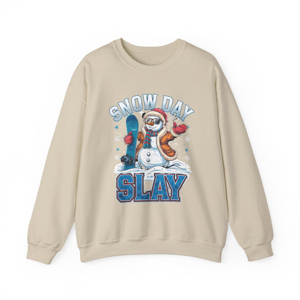 Snow Day Slay Christmas Sweatshirt, Trendy Women's Holiday Sweatshirt, Cute Winter Sweatshirt, Funny Christmas Sweater, Festive Snow Day Pullover