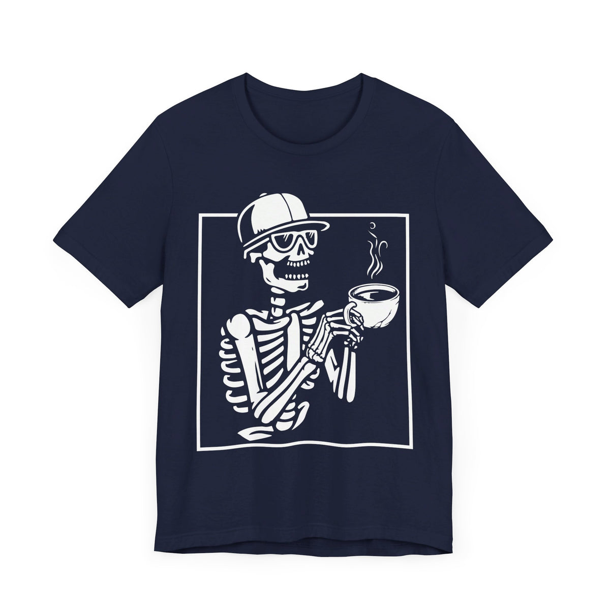 Skeleton And Coffee Halloween Tee