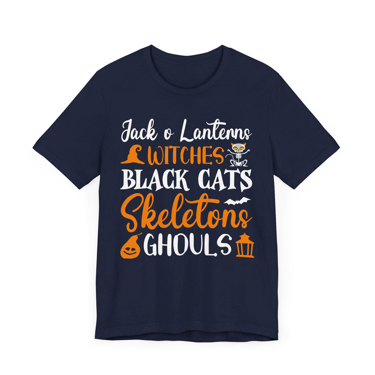 Jack O Lanterns Witches Black Cats Skeletons Ghouls T-Shirt