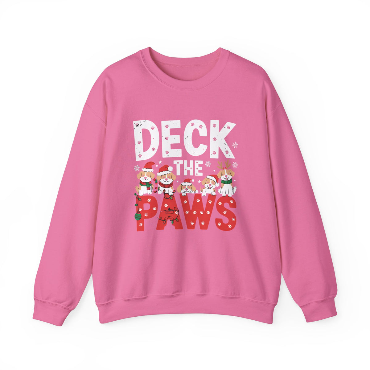 Deck The Paws Christmas Sweatshirt, Fun Women's Holiday Sweatshirt, Trendy Christmas Pullover, Cute Pet Lover Sweater, Festive Winter Sweatshirt