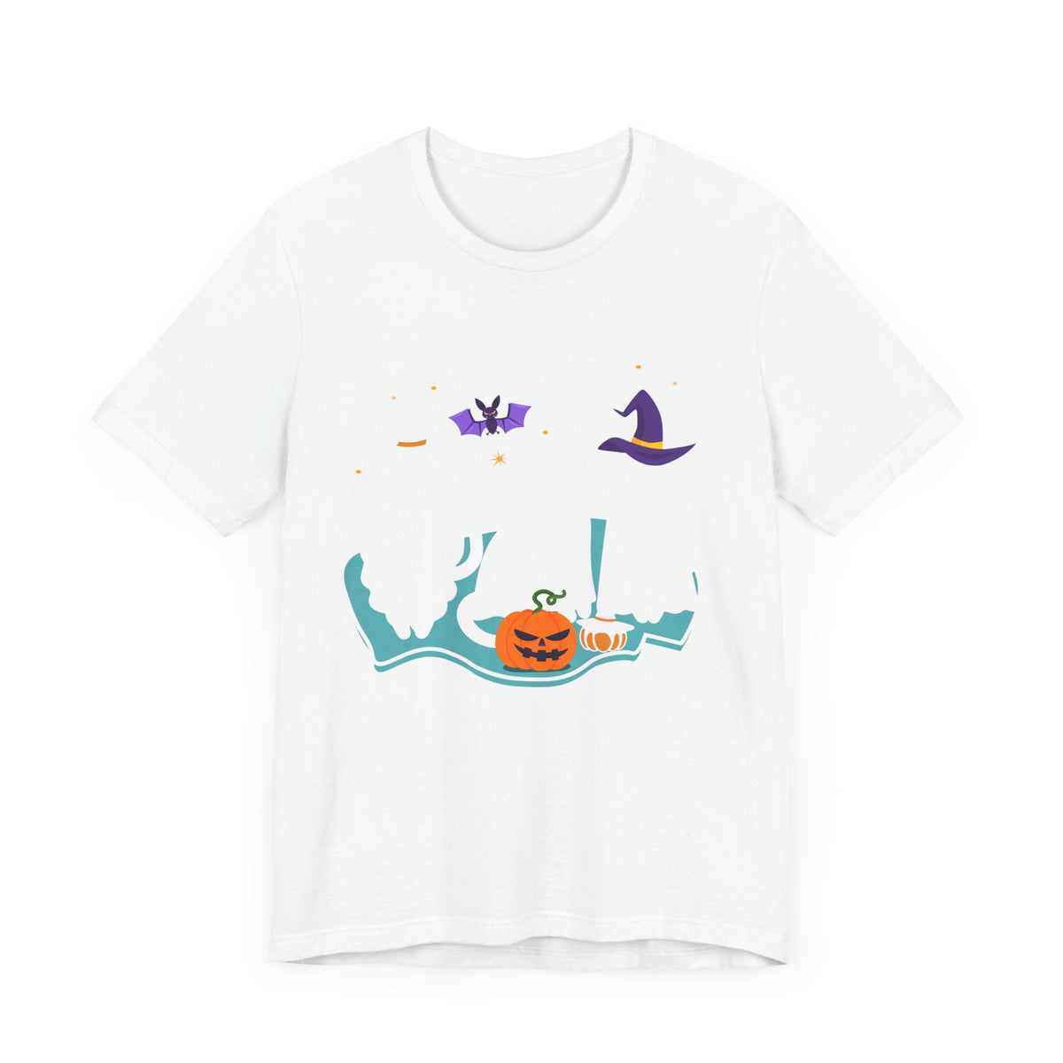 Black Cats In Ghost Halloween Tee