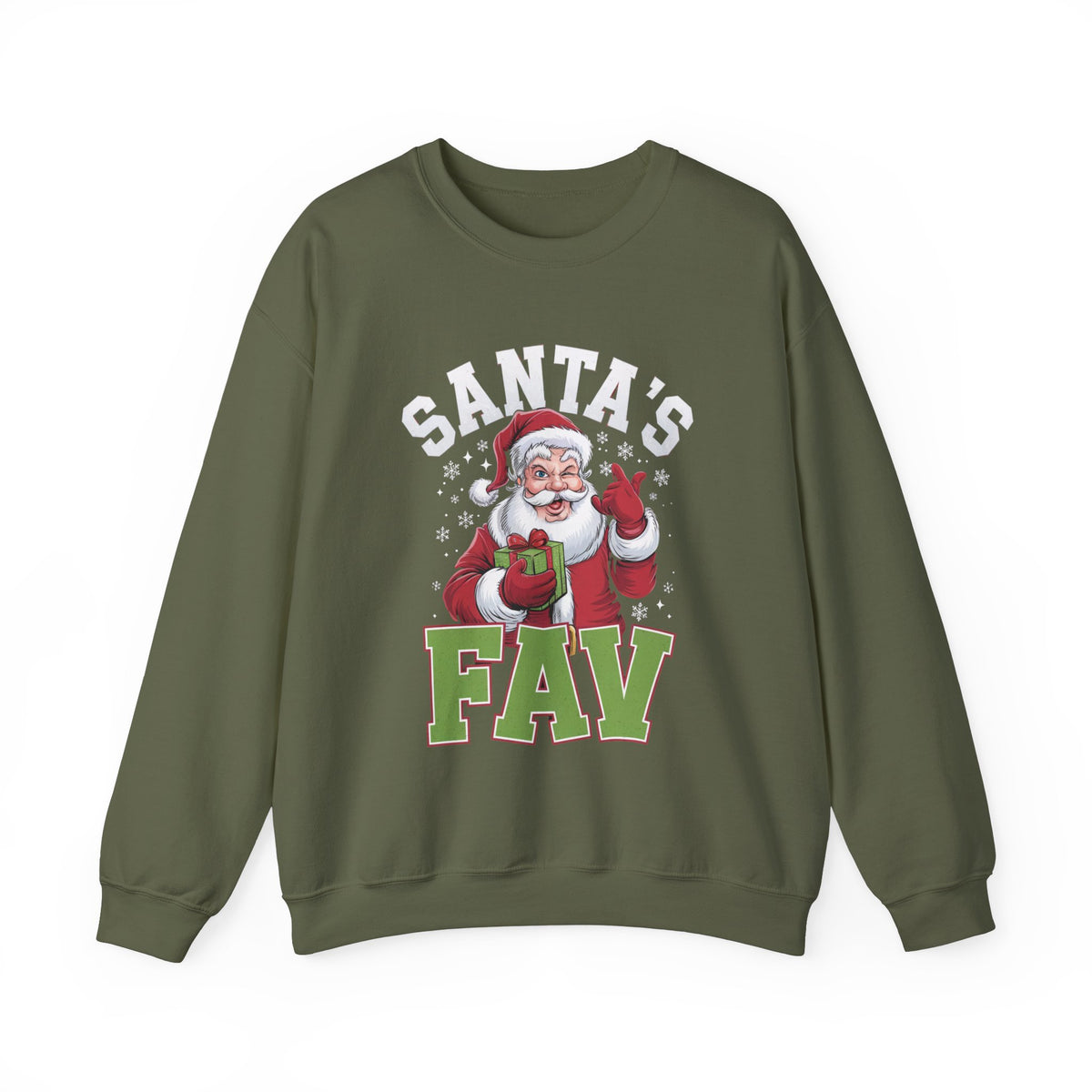 Santa's FAV Christmas Sweatshirt, Fun Women's Holiday Sweatshirt, Trendy Santa Pullover, Cute Christmas Sweater, Festive Winter Sweatshirt