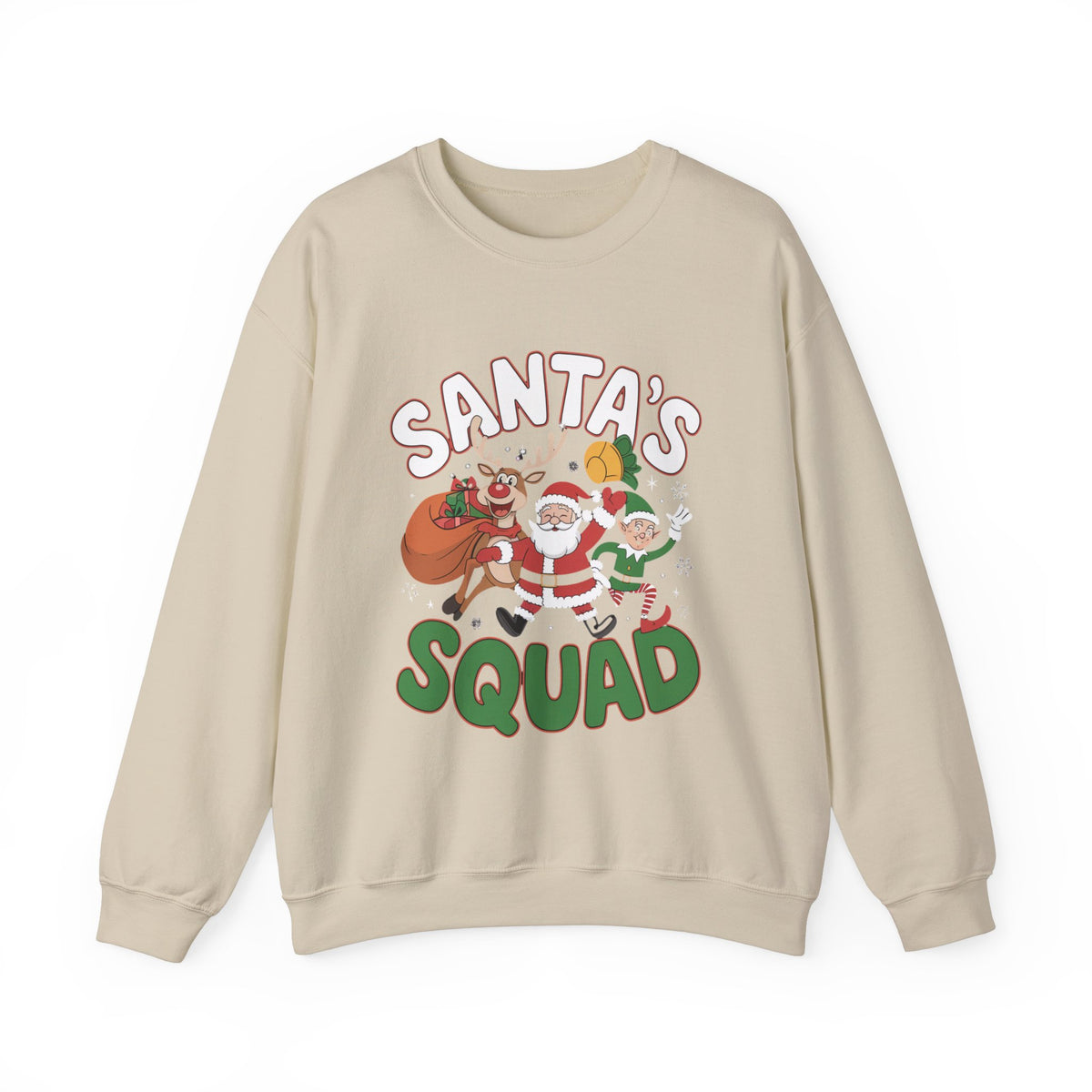 Santa's Squad Christmas Sweatshirt, Fun Women's Holiday Sweatshirt, Trendy Santa Pullover, Festive Christmas Sweater, Cute Winter Sweatshirt