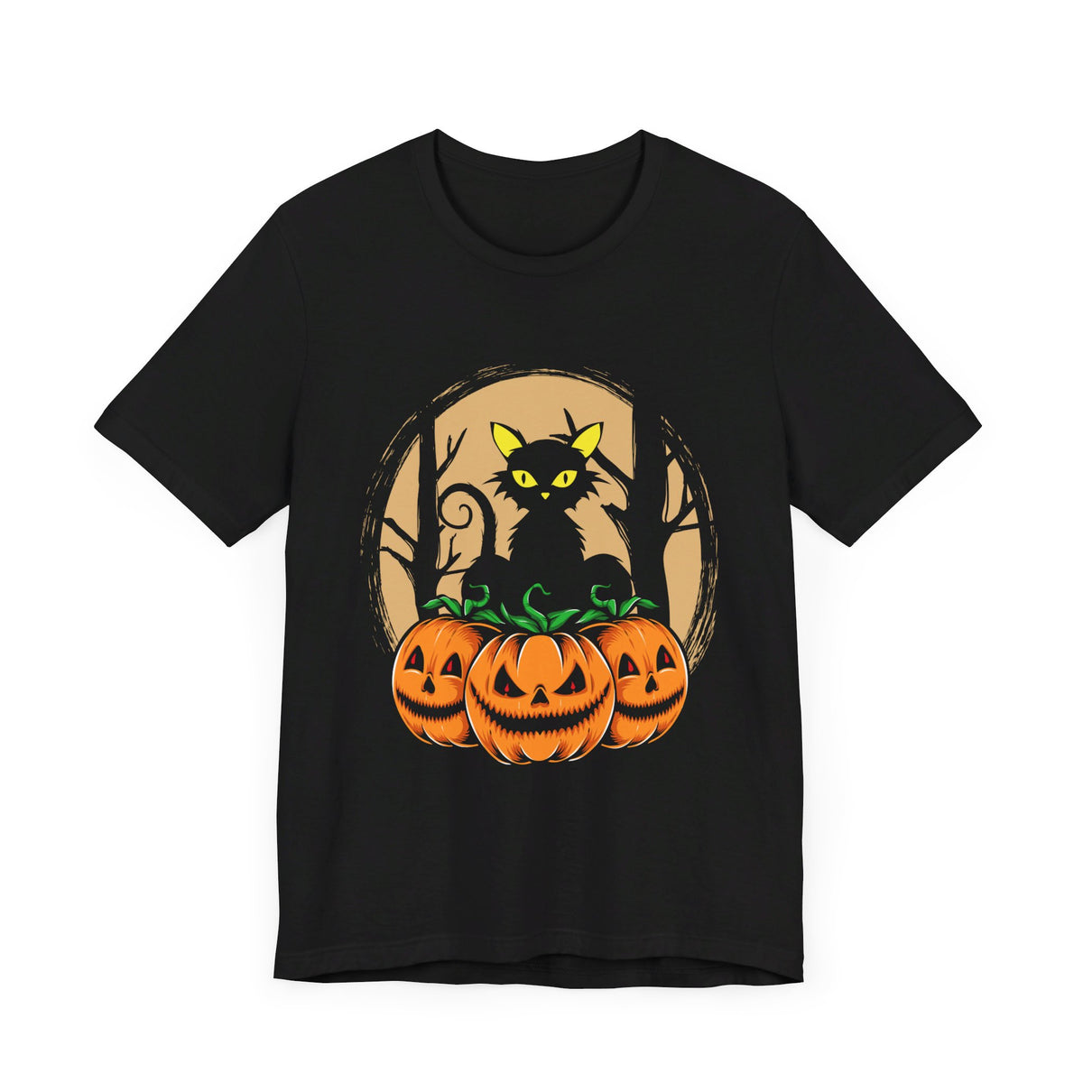 Black Cat Halloween Cat T-Shirt - Tshirt Quest
