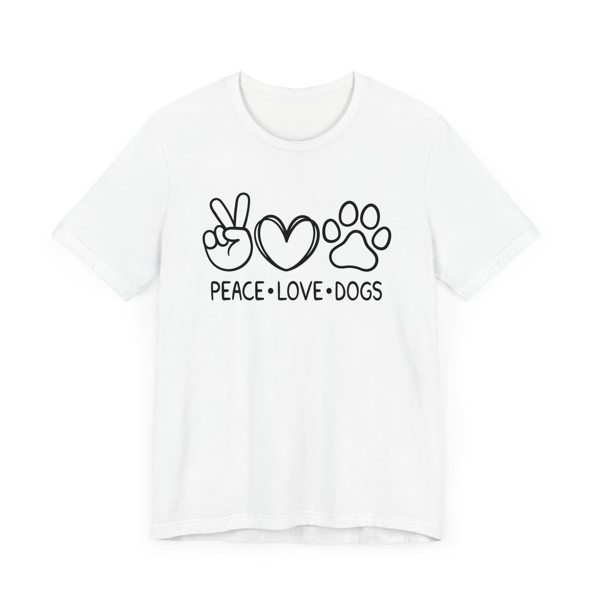 Peace Love Dogs Unisex Jersey Short Sleeve Tee - Tshirt Quest