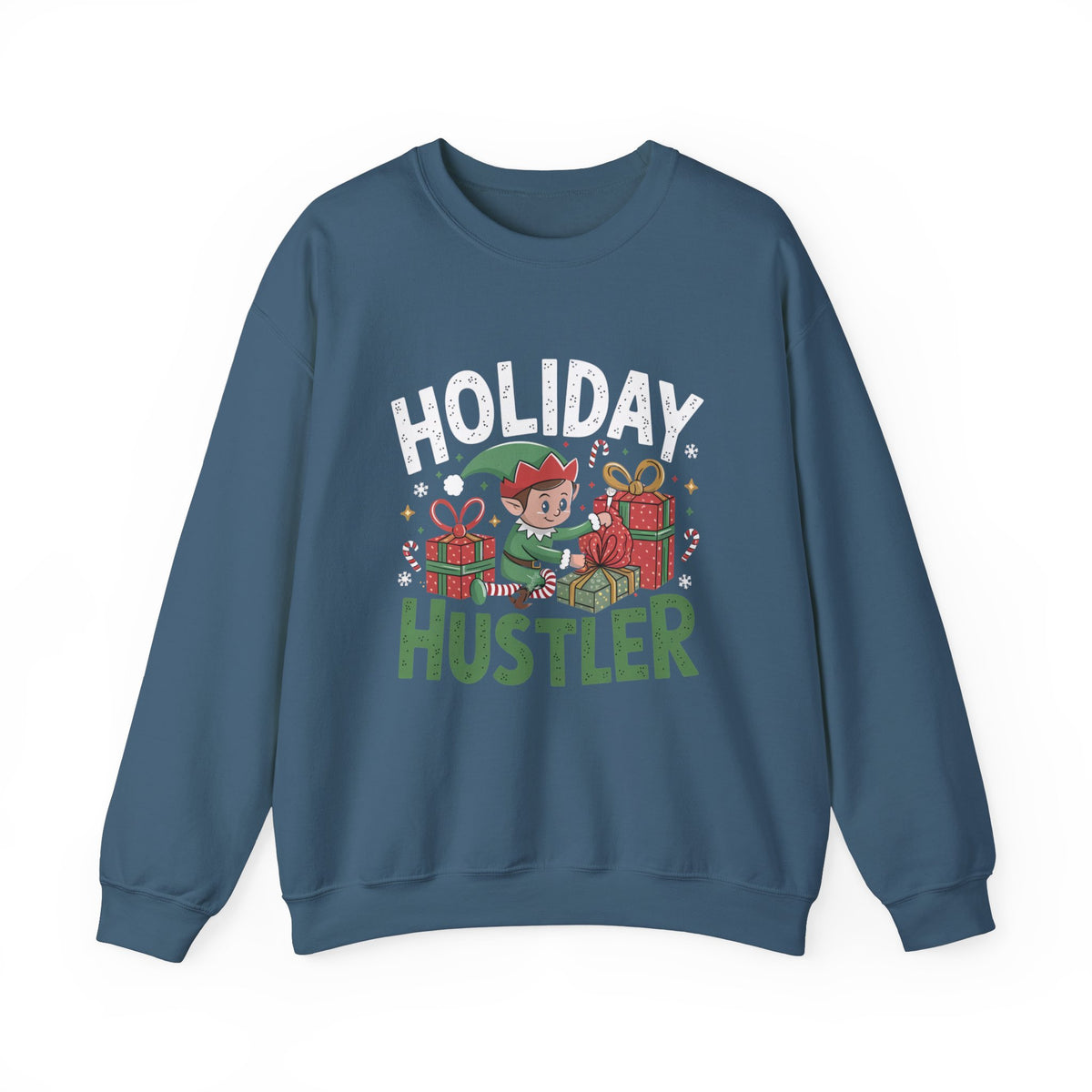 Holiday Hustler Christmas Sweatshirt, Fun Women's Holiday Sweatshirt, Trendy Christmas Pullover, Cute Winter Sweater, Festive Holiday Sweatshirt