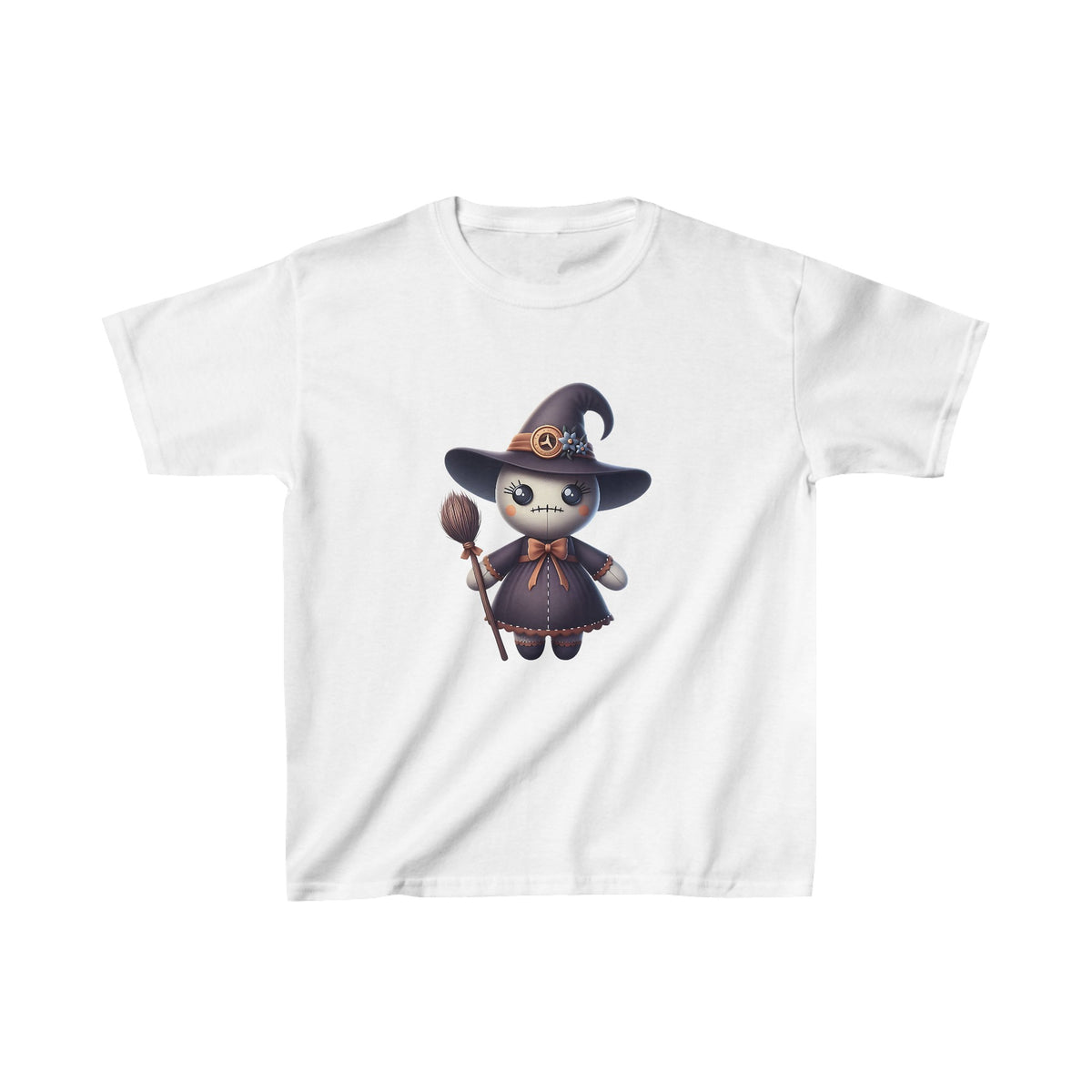 Spooky Soldier Witch Voodoo Doll Kids Halloween Tee