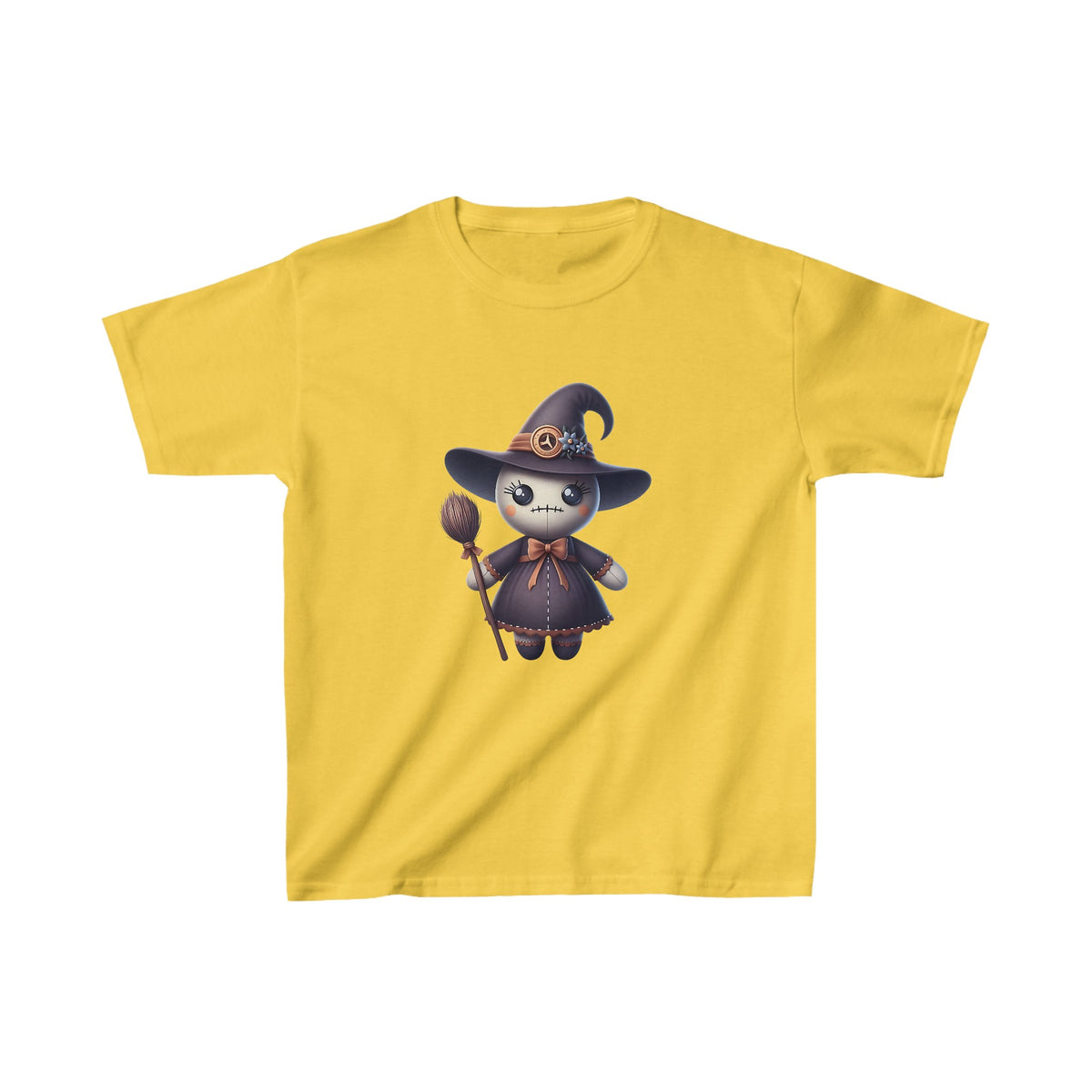 Spooky Soldier Witch Voodoo Doll Kids Halloween Tee