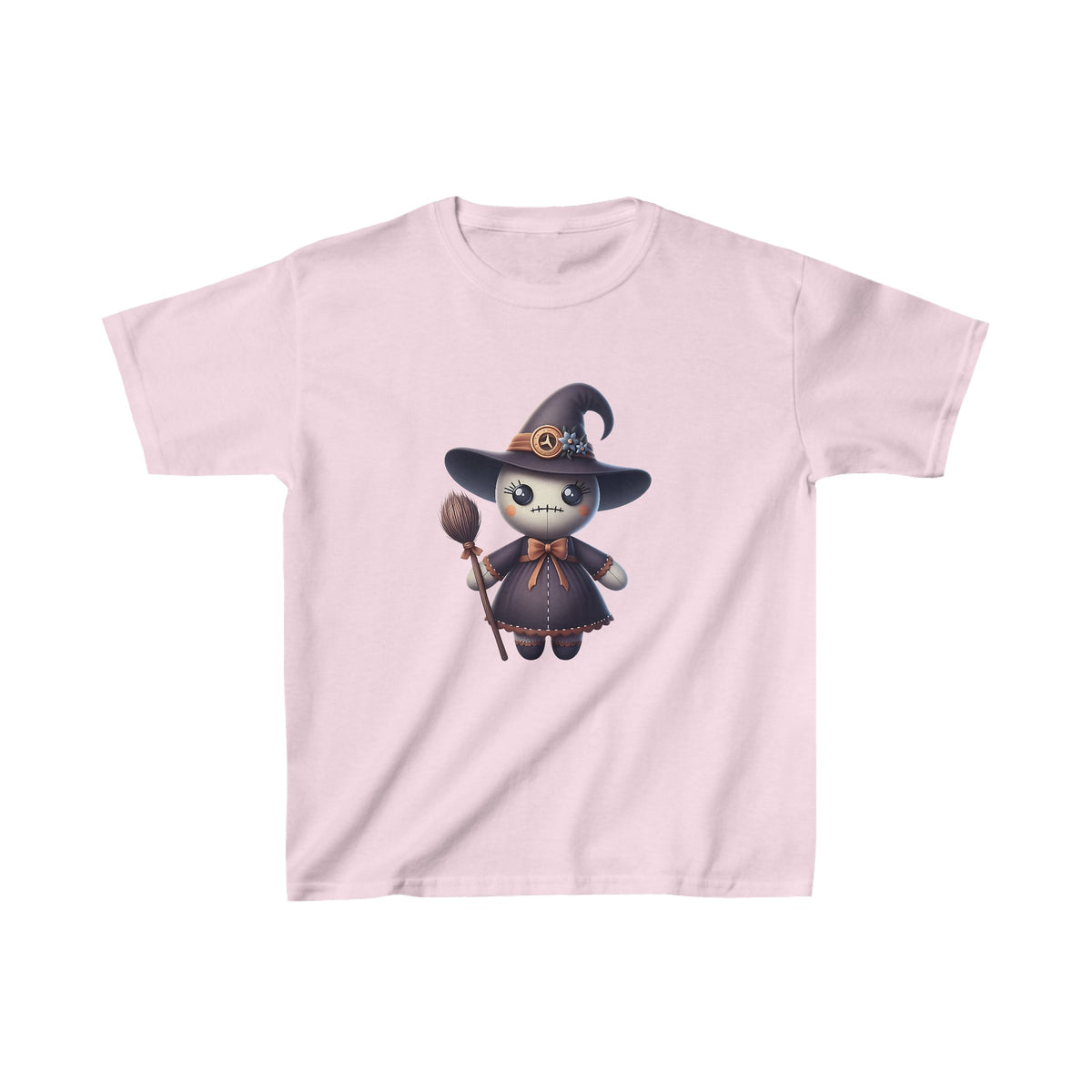 Spooky Soldier Witch Voodoo Doll Kids Halloween Tee