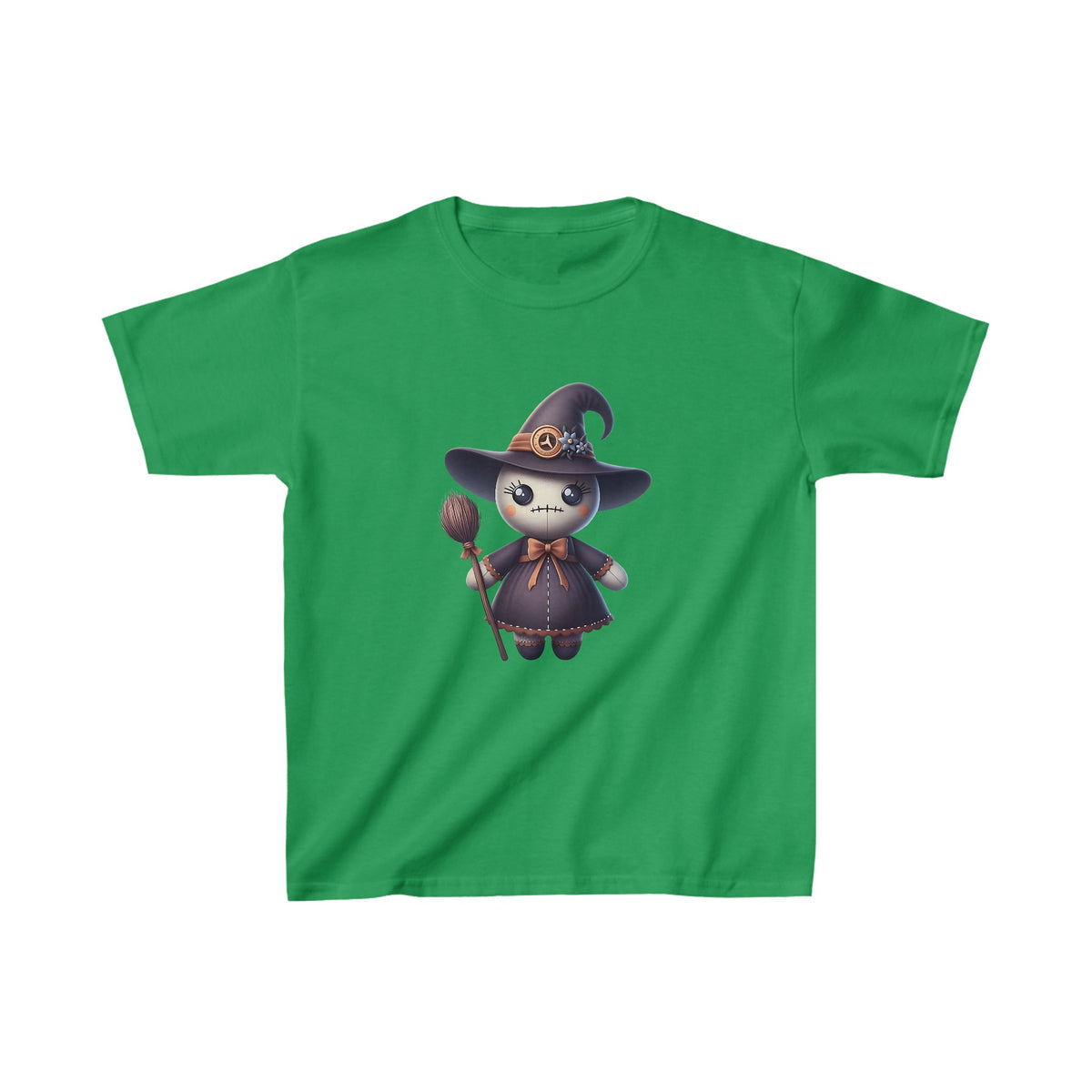 Spooky Soldier Witch Voodoo Doll Kids Halloween Tee