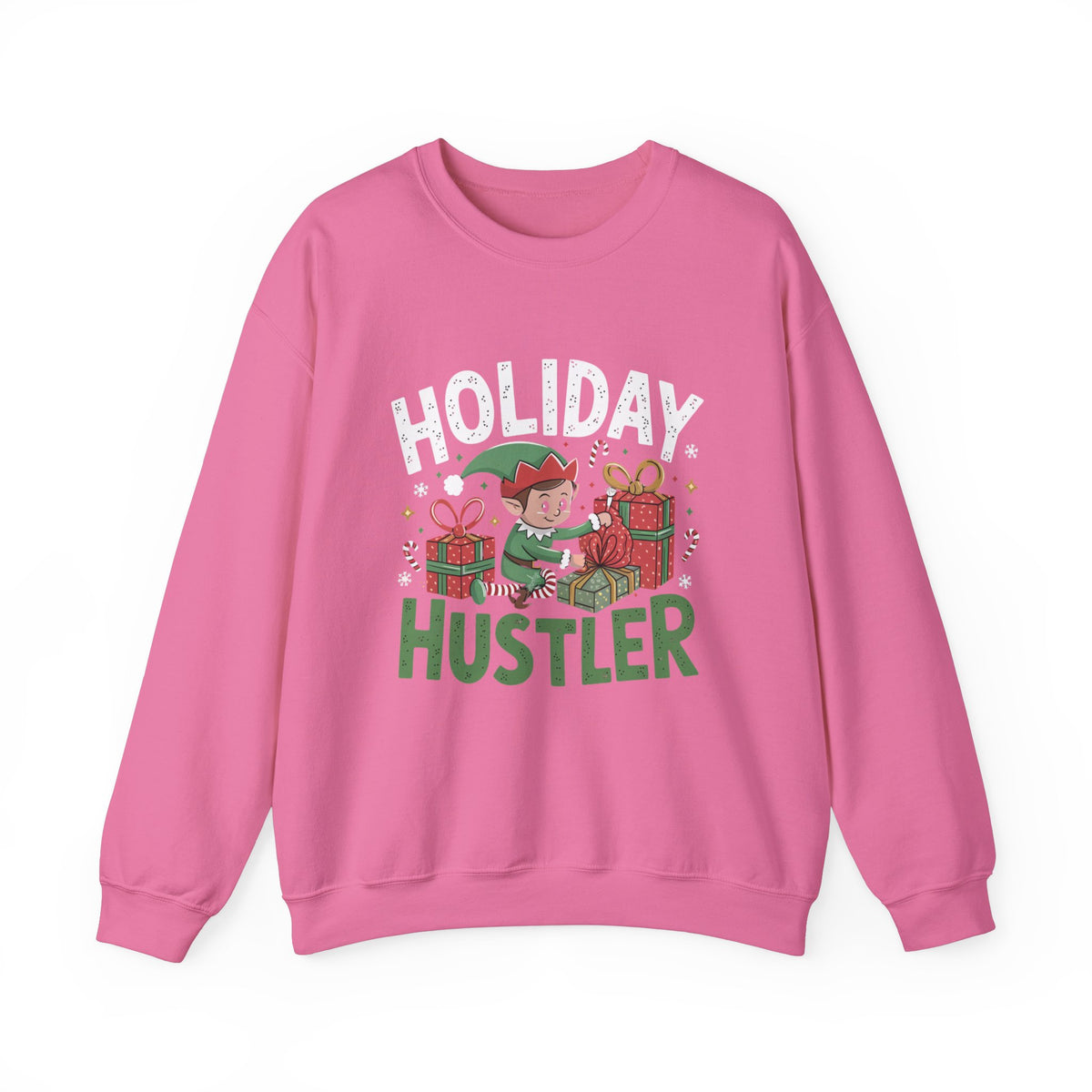 Holiday Hustler Christmas Sweatshirt, Fun Women's Holiday Sweatshirt, Trendy Christmas Pullover, Cute Winter Sweater, Festive Holiday Sweatshirt