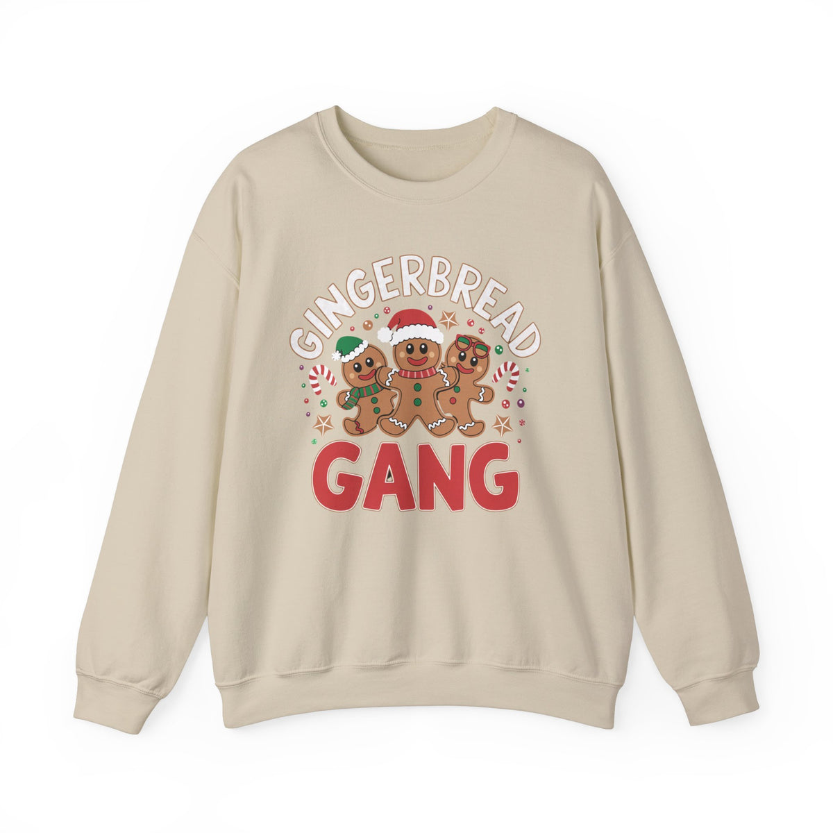 GingerBread Gang Christmas Sweatshirt, Funny Women's Holiday Sweatshirt, Cute Christmas Sweater, Trendy Gingerbread Pullover, Festive Holiday Sweatshirt