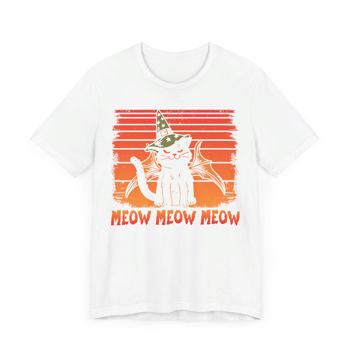 Meow Meow Meow Halloween Cat Tee