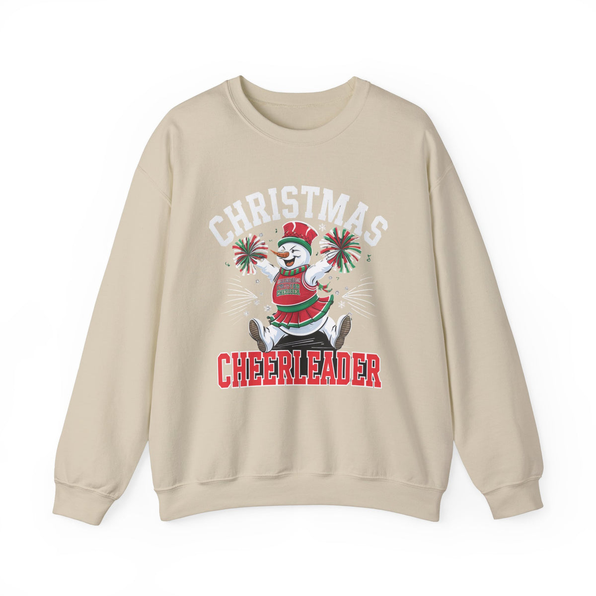 Christmas Cheerleader Sweatshirt, Fun Women's Holiday Sweatshirt, Trendy Christmas Pullover, Festive Winter Sweater, Cute Holiday Sweatshirt