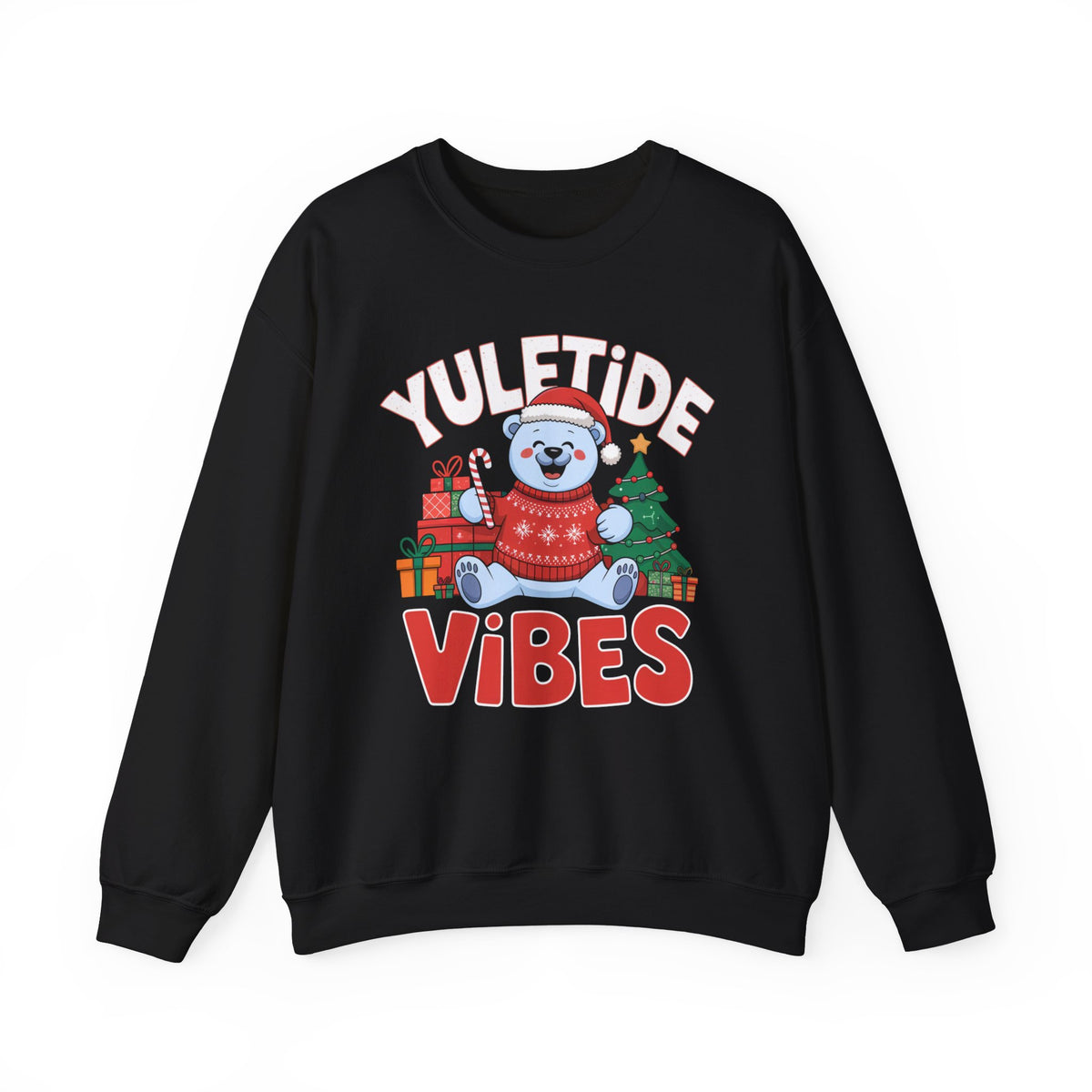 YuleTide Vibes Christmas Sweatshirt, Women's Festive Holiday Sweatshirt, Trendy Christmas Sweater, Cute Winter Pullover, Holiday Vibes Sweatshirt