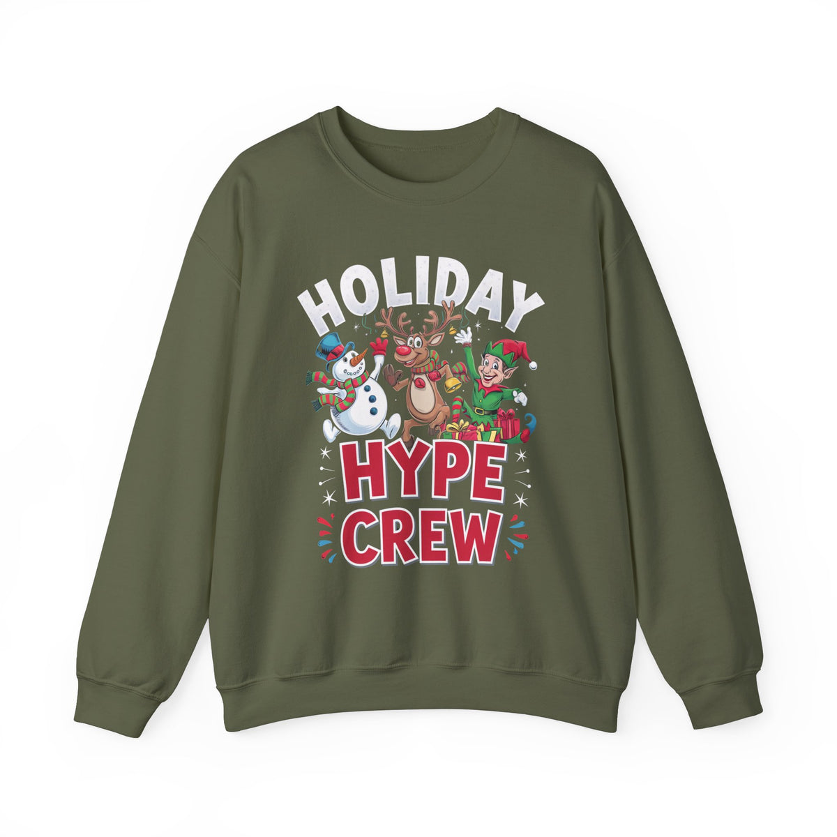 Holiday Hype Crew Christmas Sweatshirt, Fun Women's Holiday Sweatshirt, Trendy Christmas Pullover, Festive Winter Sweater, Cute Holiday Sweatshirt