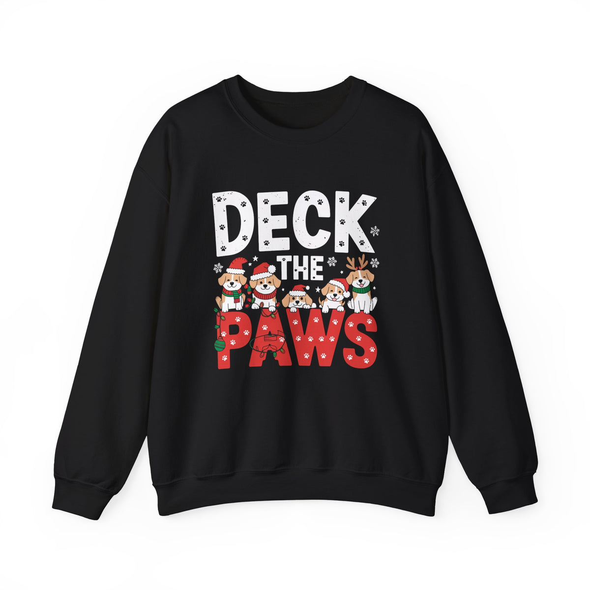 Deck The Paws Christmas Sweatshirt, Fun Women's Holiday Sweatshirt, Trendy Christmas Pullover, Cute Pet Lover Sweater, Festive Winter Sweatshirt