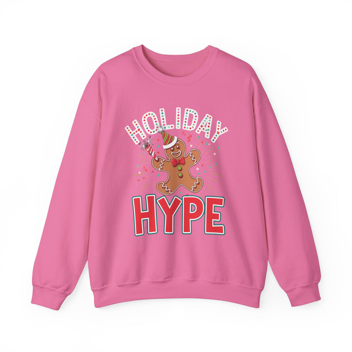 Holiday Hype Gingerbread Christmas Sweatshirt, Trendy Women's Holiday Sweatshirt, Cute Gingerbread Pullover, Festive Christmas Sweater, Fun Winter Sweatshirt