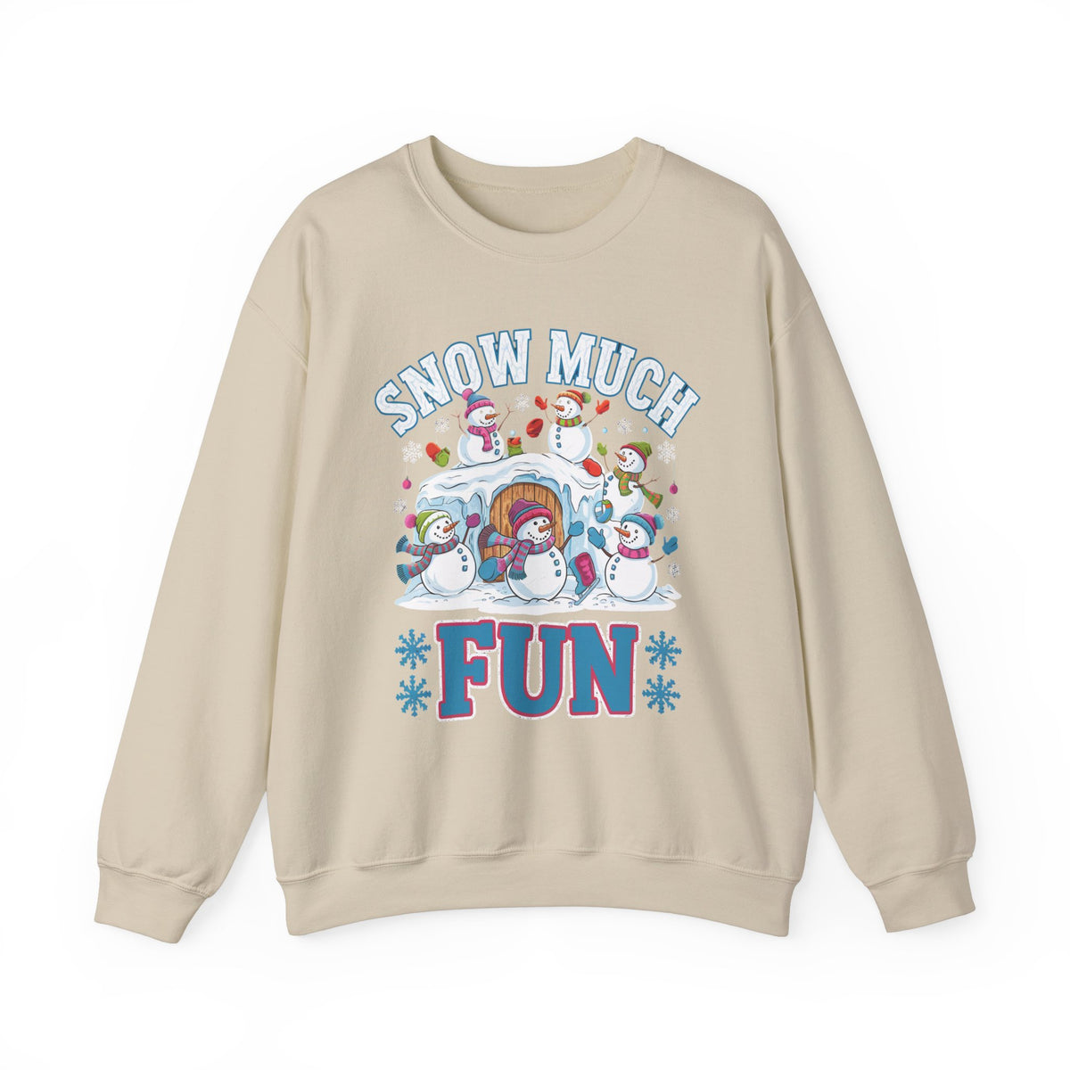 Snow Much Fun Christmas Sweatshirt, Cute Women's Holiday Sweatshirt, Trendy Winter Pullover, Fun Christmas Sweater, Cozy Snow Day Sweatshirt