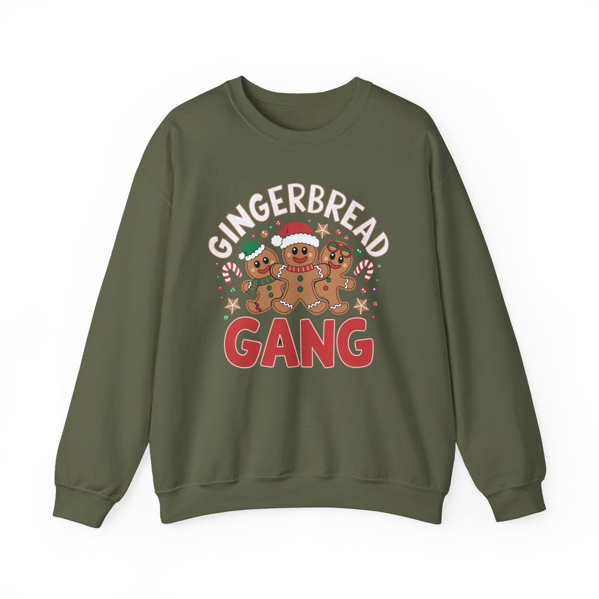 GingerBread Gang Christmas Sweatshirt, Funny Women's Holiday Sweatshirt, Cute Christmas Sweater, Trendy Gingerbread Pullover, Festive Holiday Sweatshirt