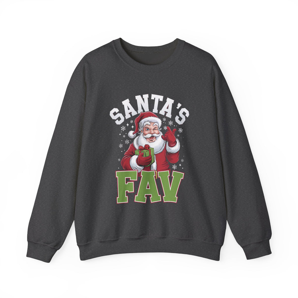 Santa's FAV Christmas Sweatshirt, Fun Women's Holiday Sweatshirt, Trendy Santa Pullover, Cute Christmas Sweater, Festive Winter Sweatshirt