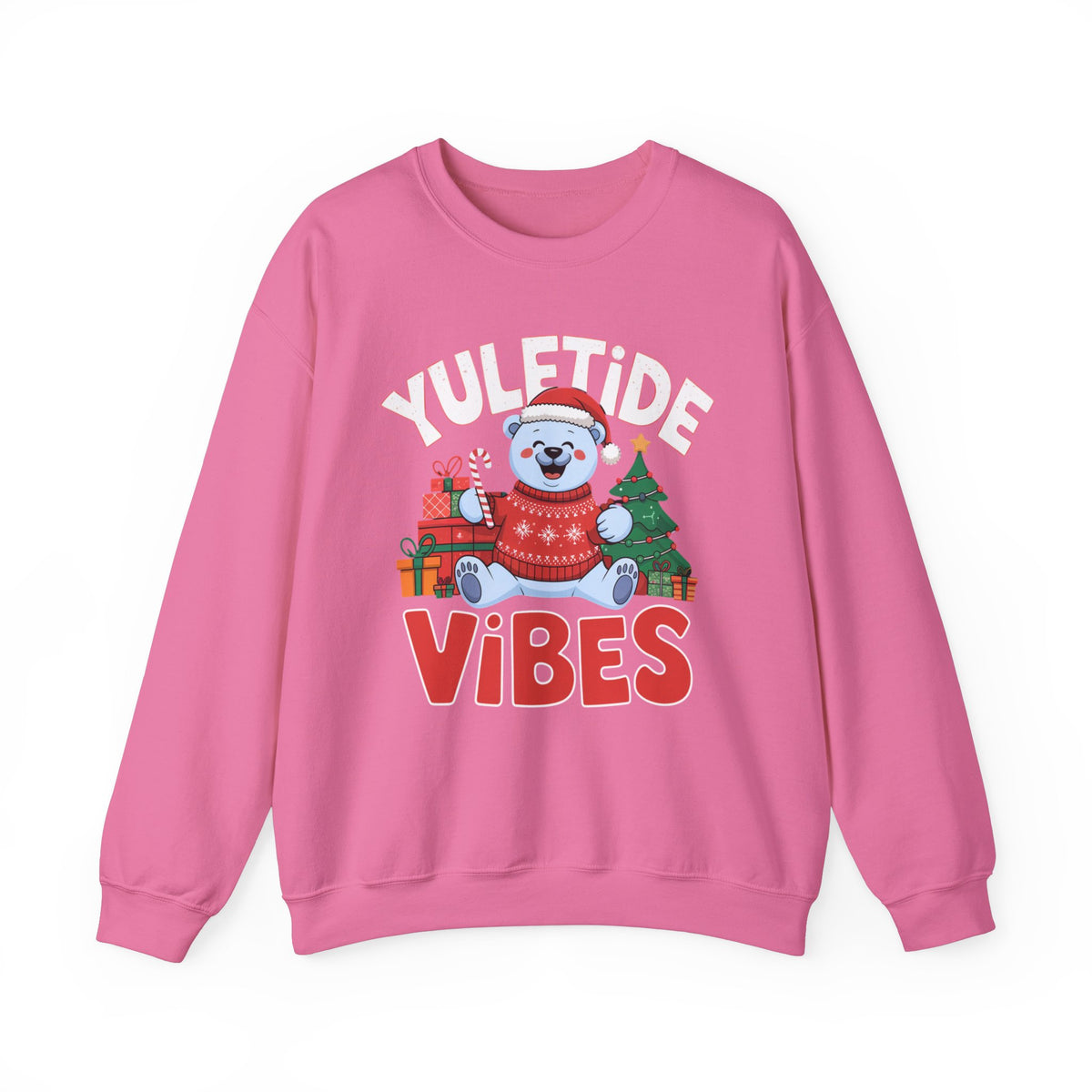 YuleTide Vibes Christmas Sweatshirt, Women's Festive Holiday Sweatshirt, Trendy Christmas Sweater, Cute Winter Pullover, Holiday Vibes Sweatshirt