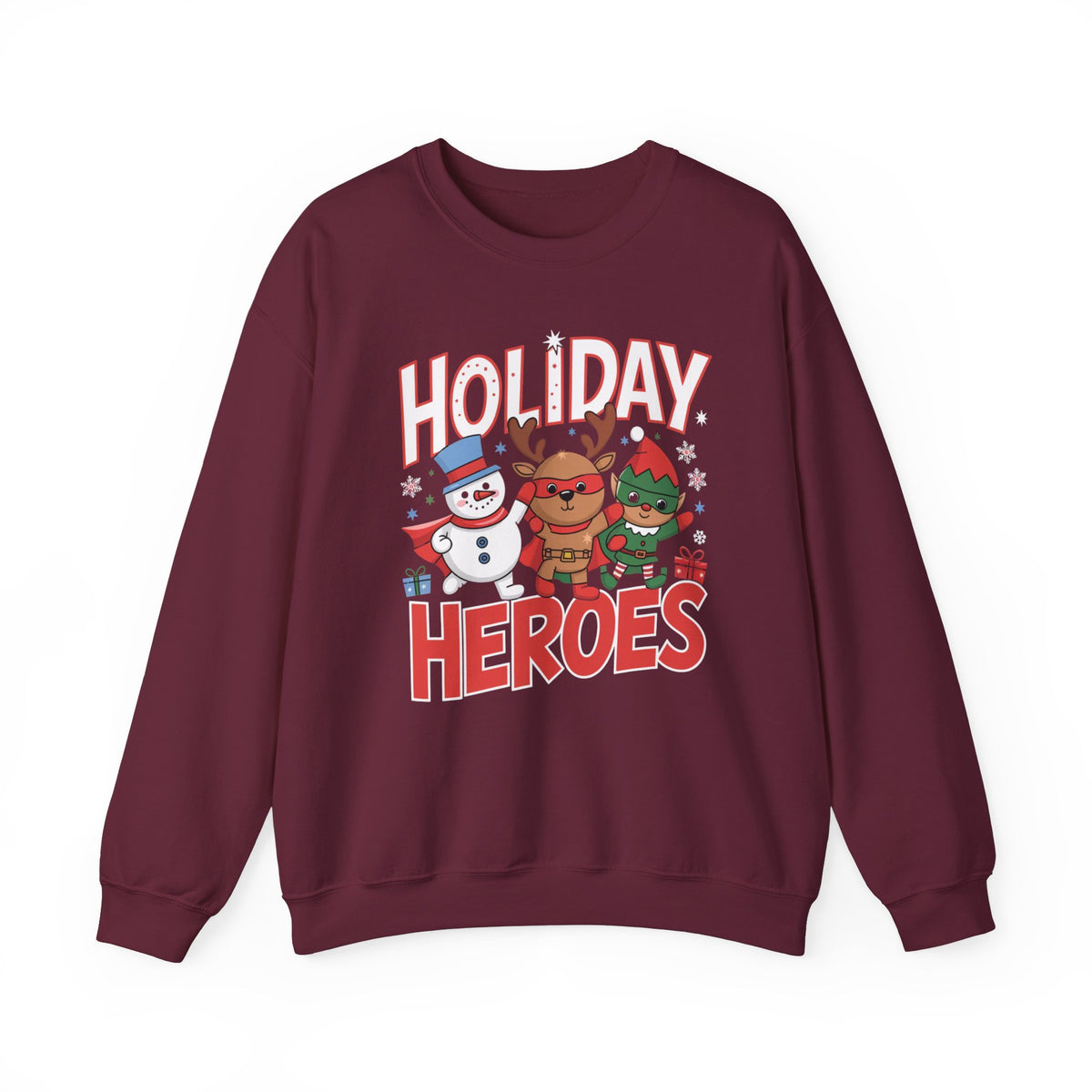 Holiday Heroes Christmas Sweatshirt, Fun Women's Holiday Sweatshirt, Trendy Christmas Pullover, Festive Winter Sweater, Cute Holiday Sweatshirt