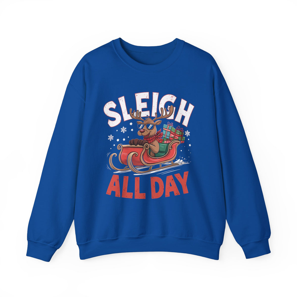 Sleigh All Day Christmas Sweatshirt, Fun Women's Holiday Sweatshirt, Trendy Christmas Pullover, Cute Winter Sweater, Festive Holiday Sweatshirt