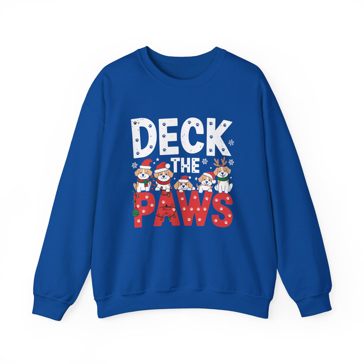 Deck The Paws Christmas Sweatshirt, Fun Women's Holiday Sweatshirt, Trendy Christmas Pullover, Cute Pet Lover Sweater, Festive Winter Sweatshirt