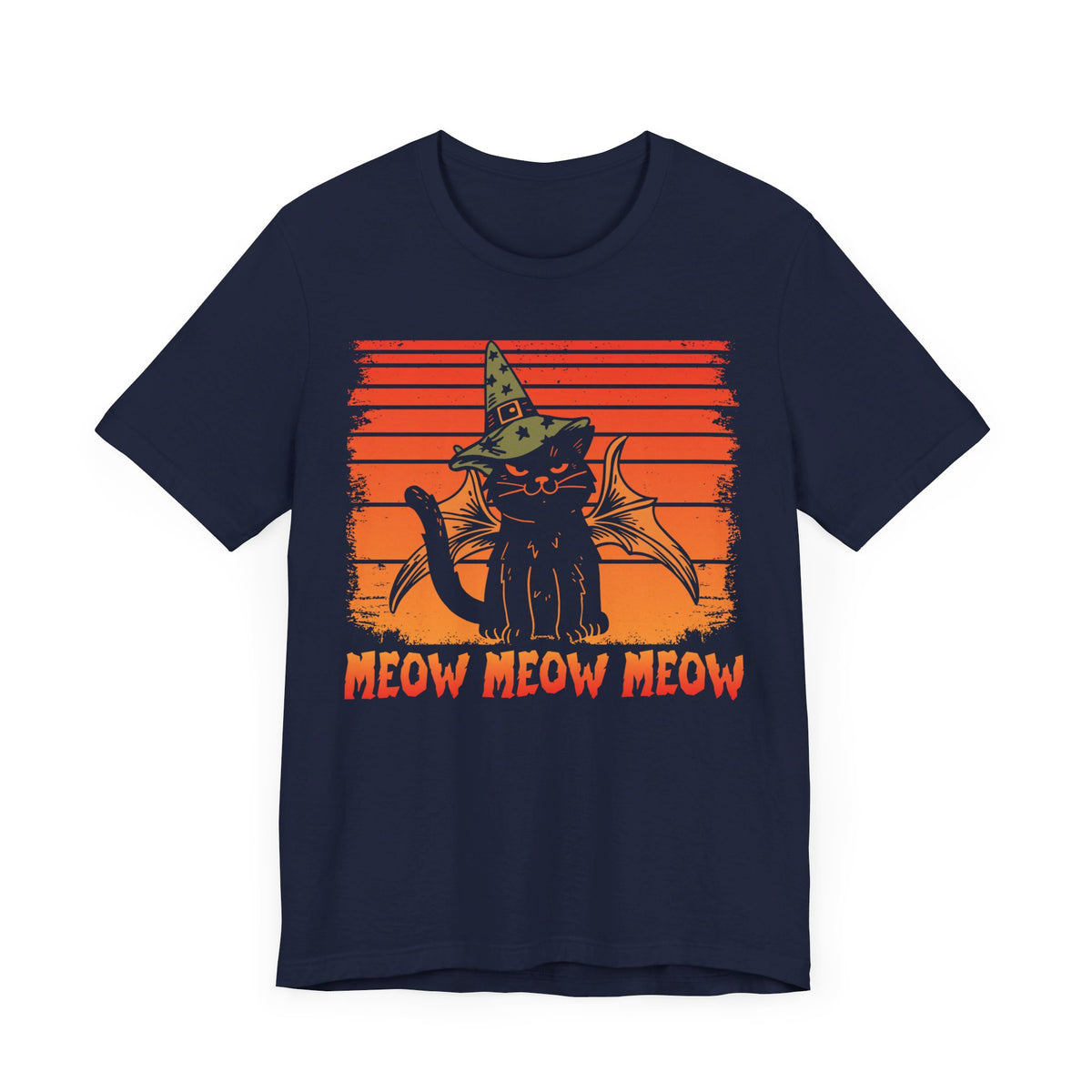 Meow Meow Meow Halloween Cat Tee