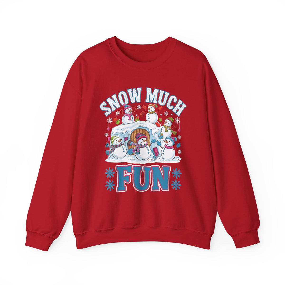 Snow Much Fun Christmas Sweatshirt, Cute Women's Holiday Sweatshirt, Trendy Winter Pullover, Fun Christmas Sweater, Cozy Snow Day Sweatshirt