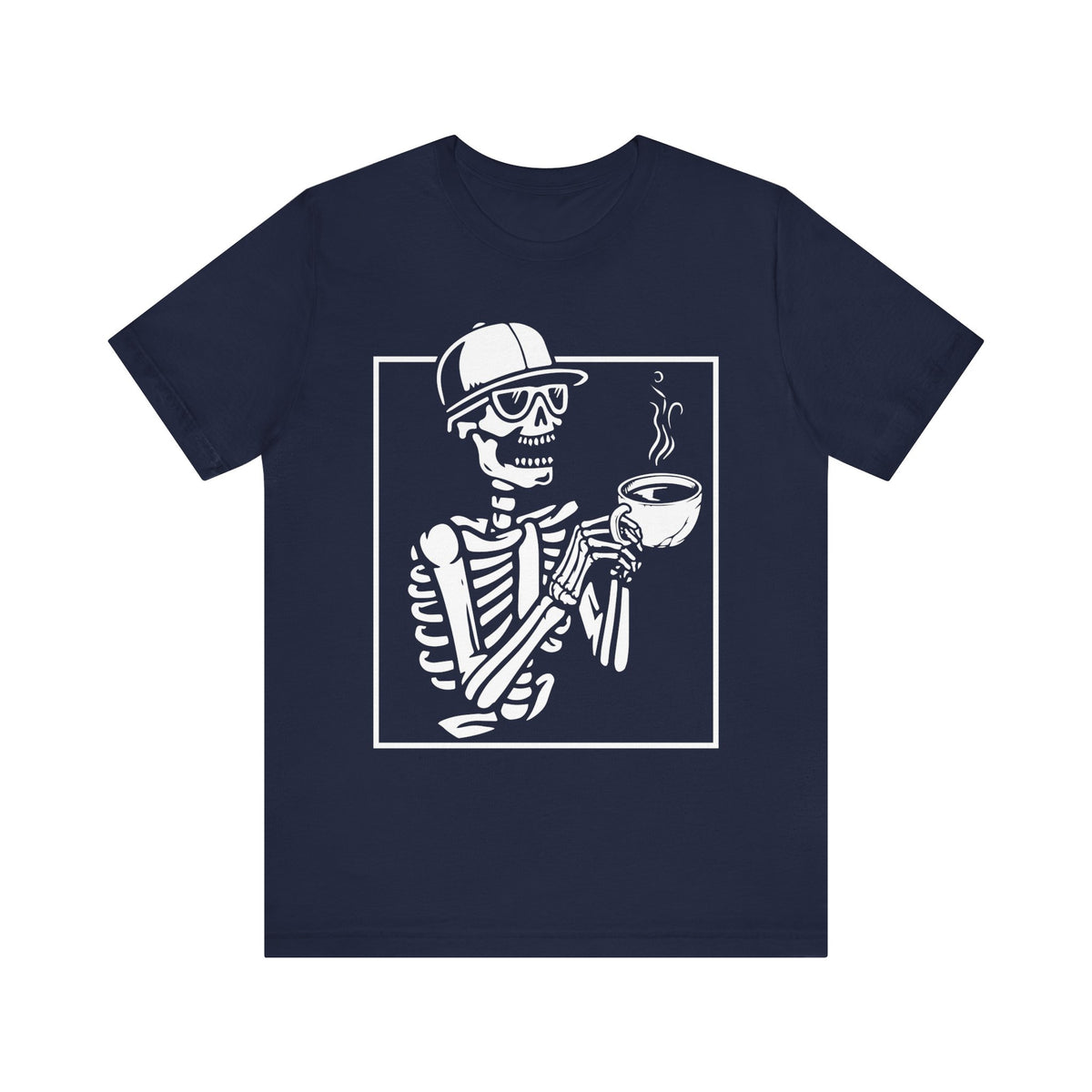 Skeleton And Coffee Halloween Tee