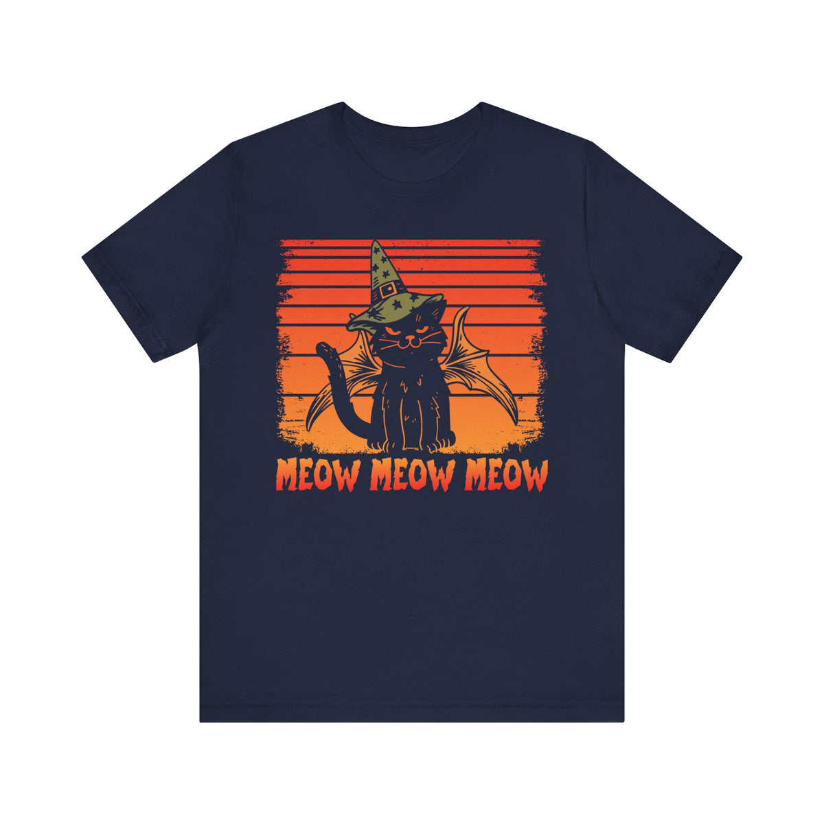 Meow Meow Meow Halloween Cat Tee