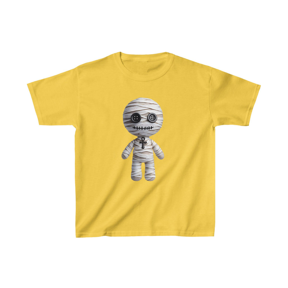 Creepy Bandage Voodoo Doll Kids Halloween Tee