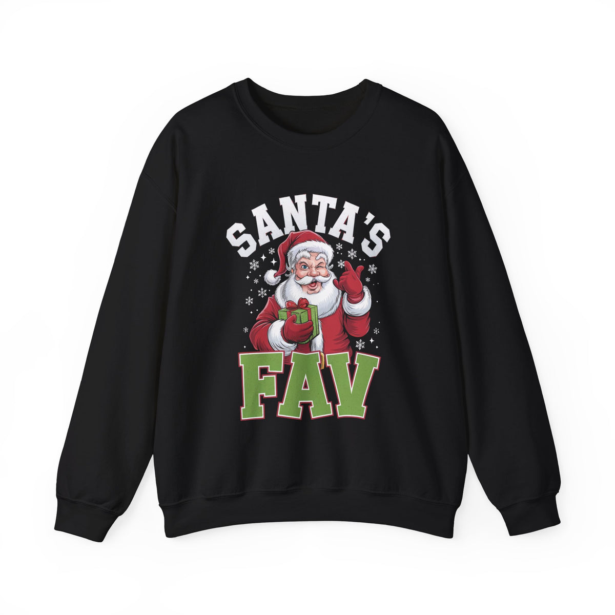 Santa's FAV Christmas Sweatshirt, Fun Women's Holiday Sweatshirt, Trendy Santa Pullover, Cute Christmas Sweater, Festive Winter Sweatshirt