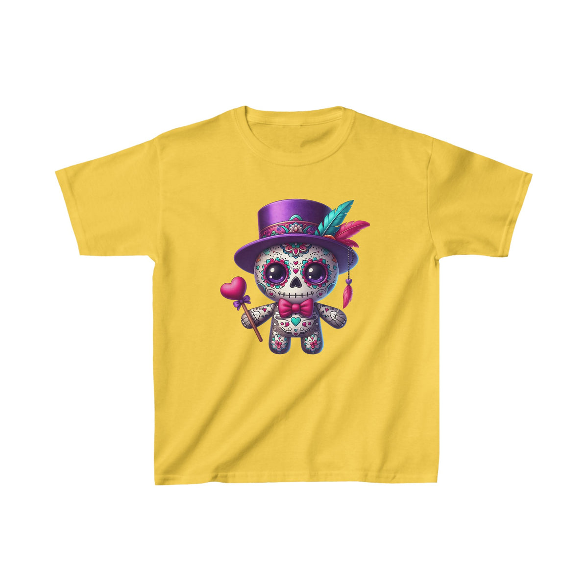 Colorful Voodoo Doll Kids Halloween Tee