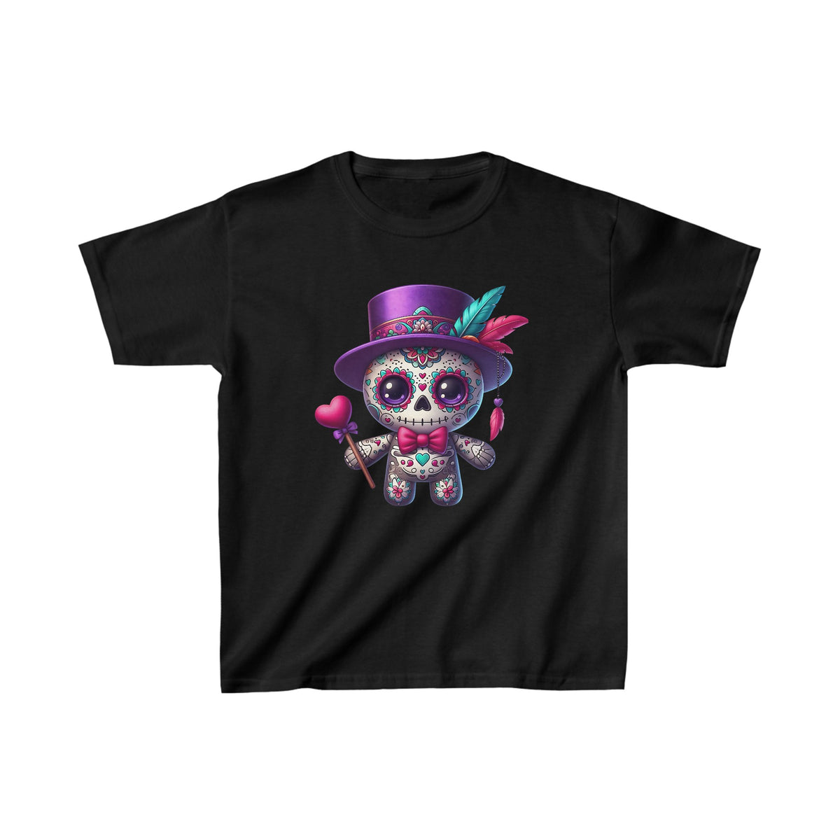 Colorful Voodoo Doll Kids Halloween Tee