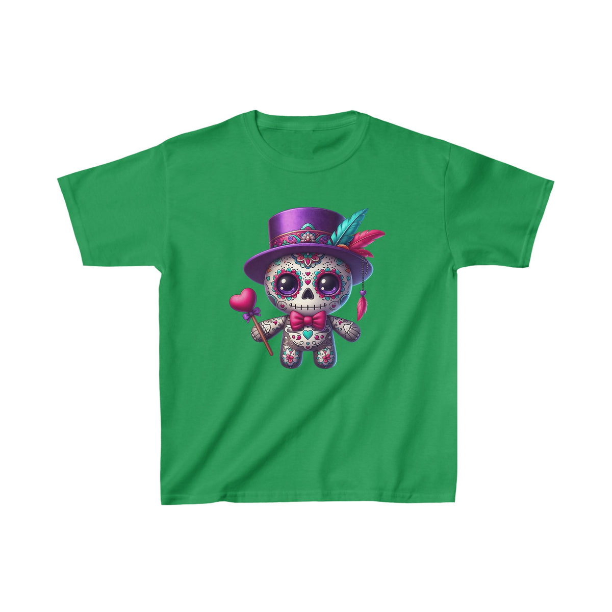 Colorful Voodoo Doll Kids Halloween Tee