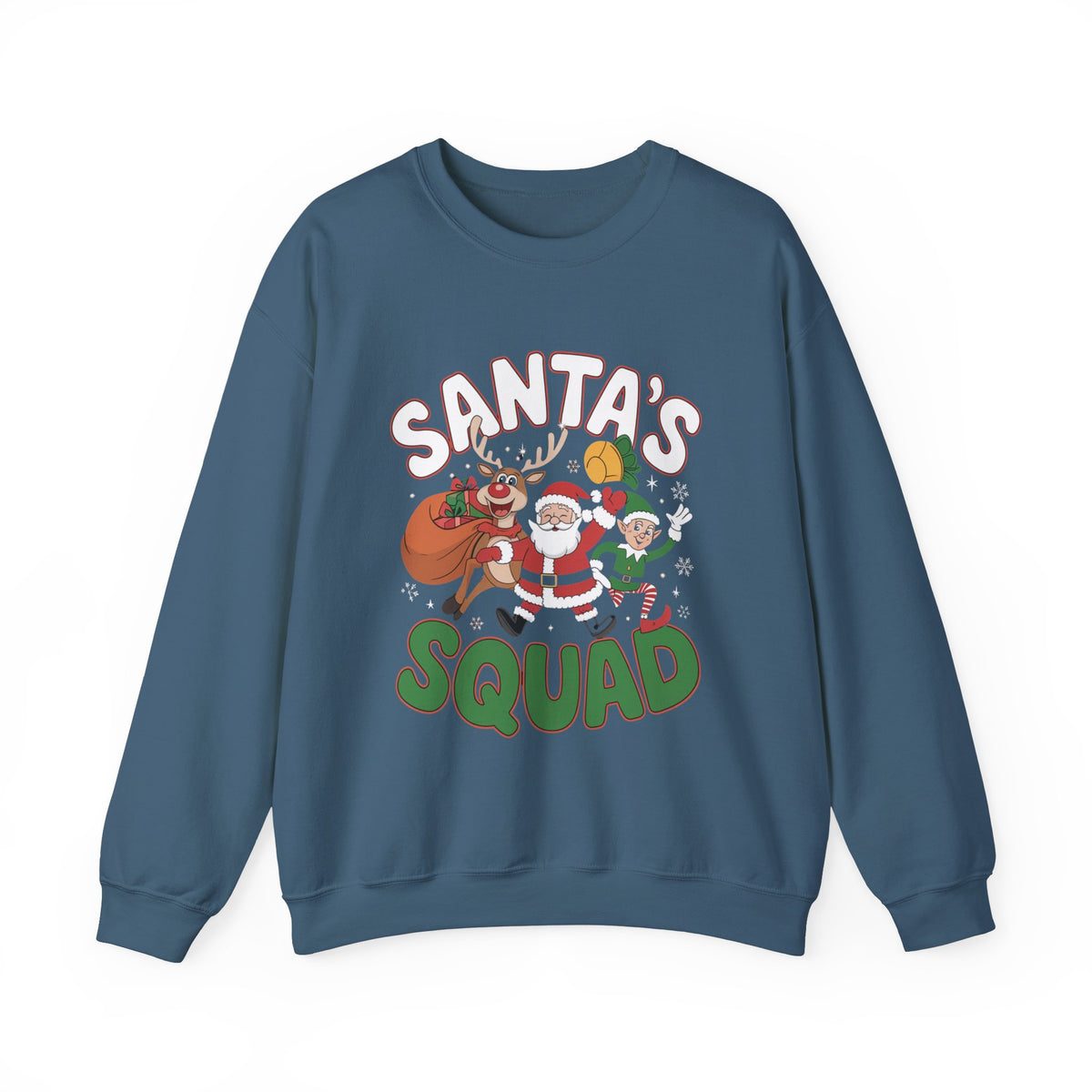 Santa's Squad Christmas Sweatshirt, Fun Women's Holiday Sweatshirt, Trendy Santa Pullover, Festive Christmas Sweater, Cute Winter Sweatshirt